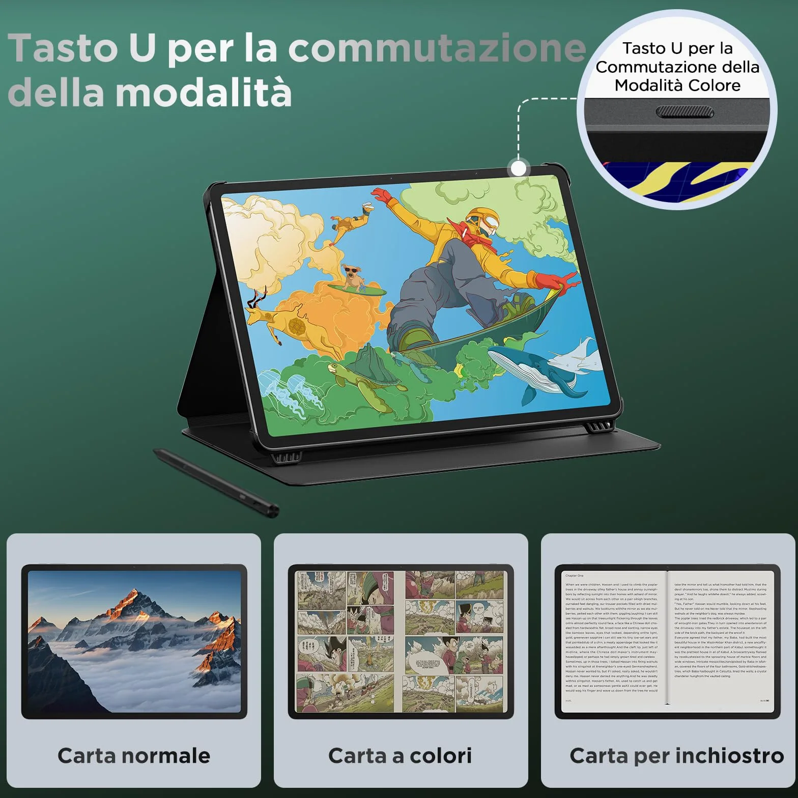 Ugee Android tablet UT3 14,25 pollici, Octa Core con Grafica Indipendente e Sensore U da 8 GB + 256 GB, Batteria 10000 mAh