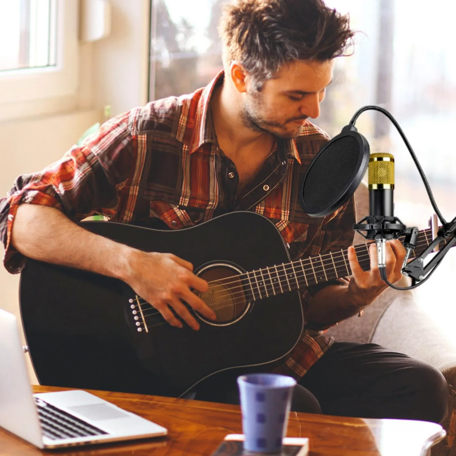 Attrezzatura Da Studio Di Registrazione Set scheda audio live streaming, | Multiuso Per Registrazione In Studio, Video Live, Podcast, Cantanti, Doppiatori