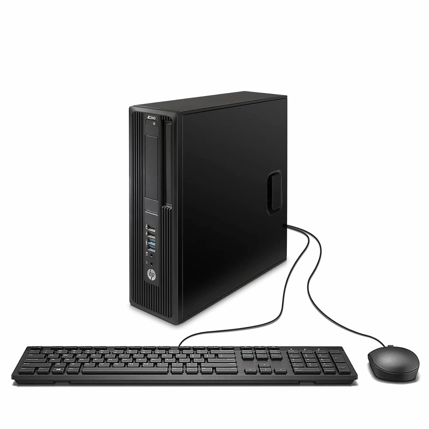 HP Z240 SFF Workstation Desktop PC, Intel Xeon E3-1230 v5, AMD Firepro W2100 2 GB, RAM 16 GB, SSD 512 GB, WiFi, Bluetooth, tastiera USA, Windows 11 Pro (ricondizionato)