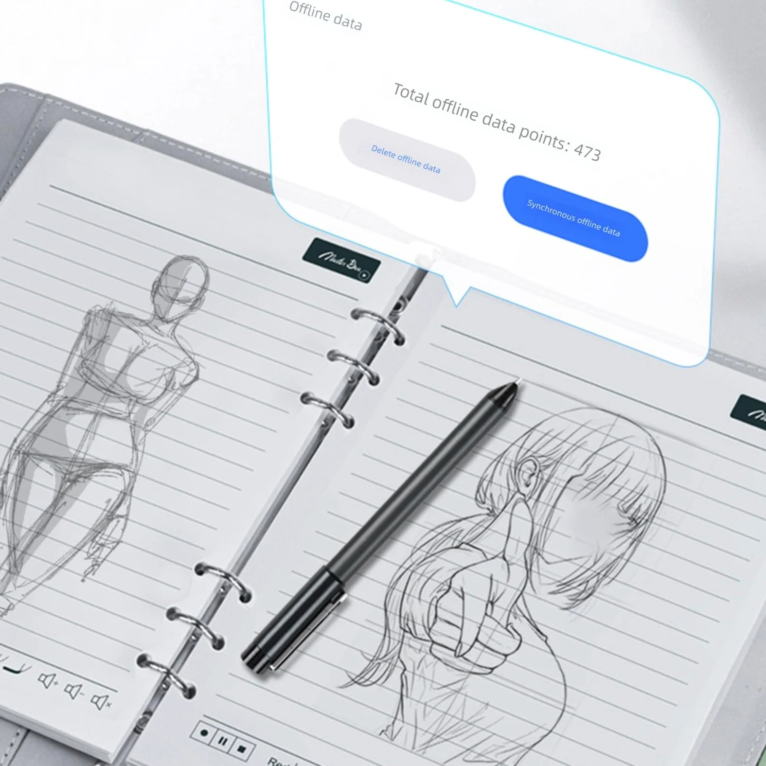 3 su 1 Notebook Digitale con Penna Intelligente, Sincronizzazione in Tempo Reale per la Digitalizzazione, Convertire in Testo, Memorizzare e Condividere Note di Carta (BROWN)