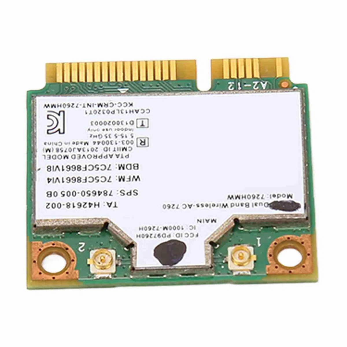 Scheda Wireless Dual Band Universale 2.4G + 5G per 7260Ac 867Mbps Scheda di Rete Wireless Bluetooth 4.0 Supporto 802.11ac / a/b/g/n Supporto per 16F4 16Gc 1763