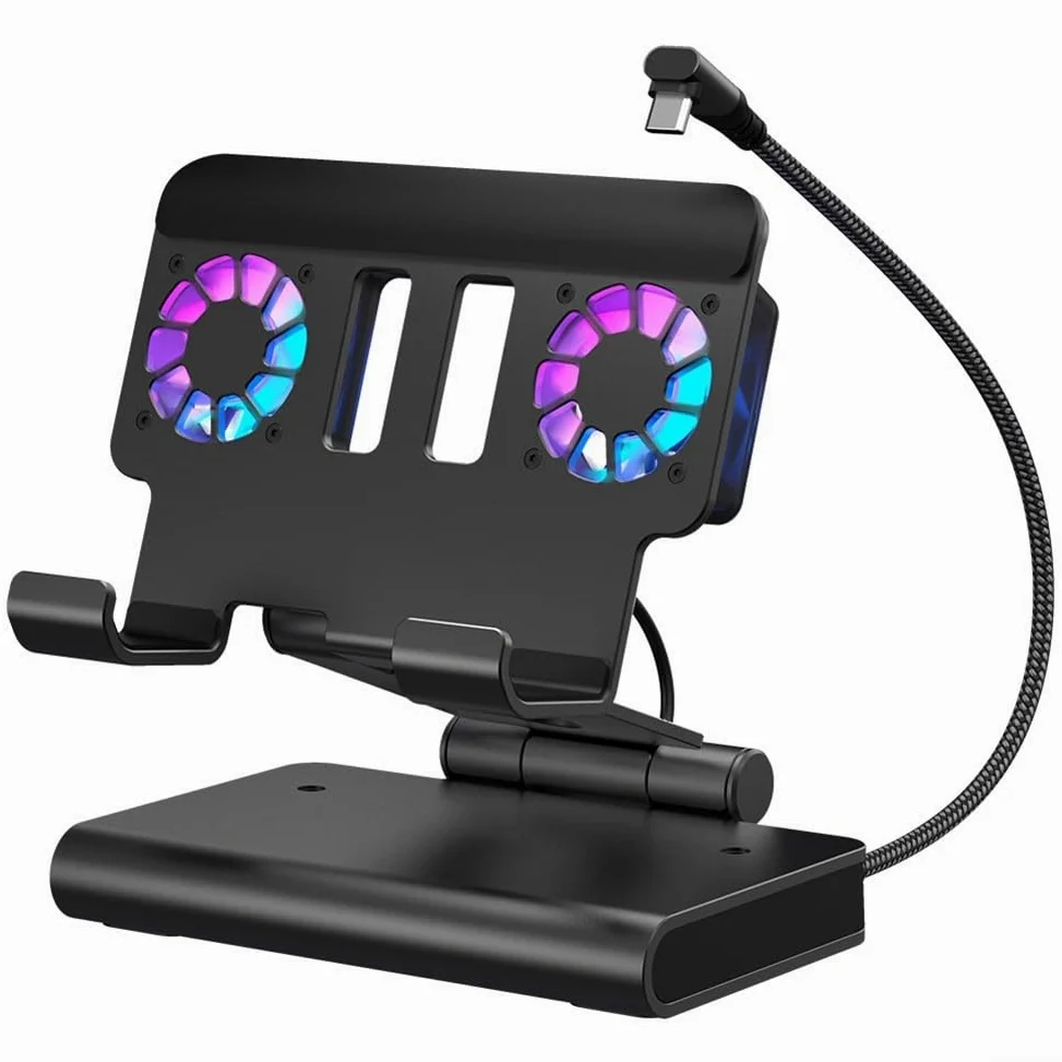 Docking station con ventole di raffreddamento per console portatili | HDMI 4K a 144Hz | Ricarica rapida 85W | Gigabit Ethernet | Hub USB 3.1 | Compatibile con Ally-X| Deck| Per (nero)