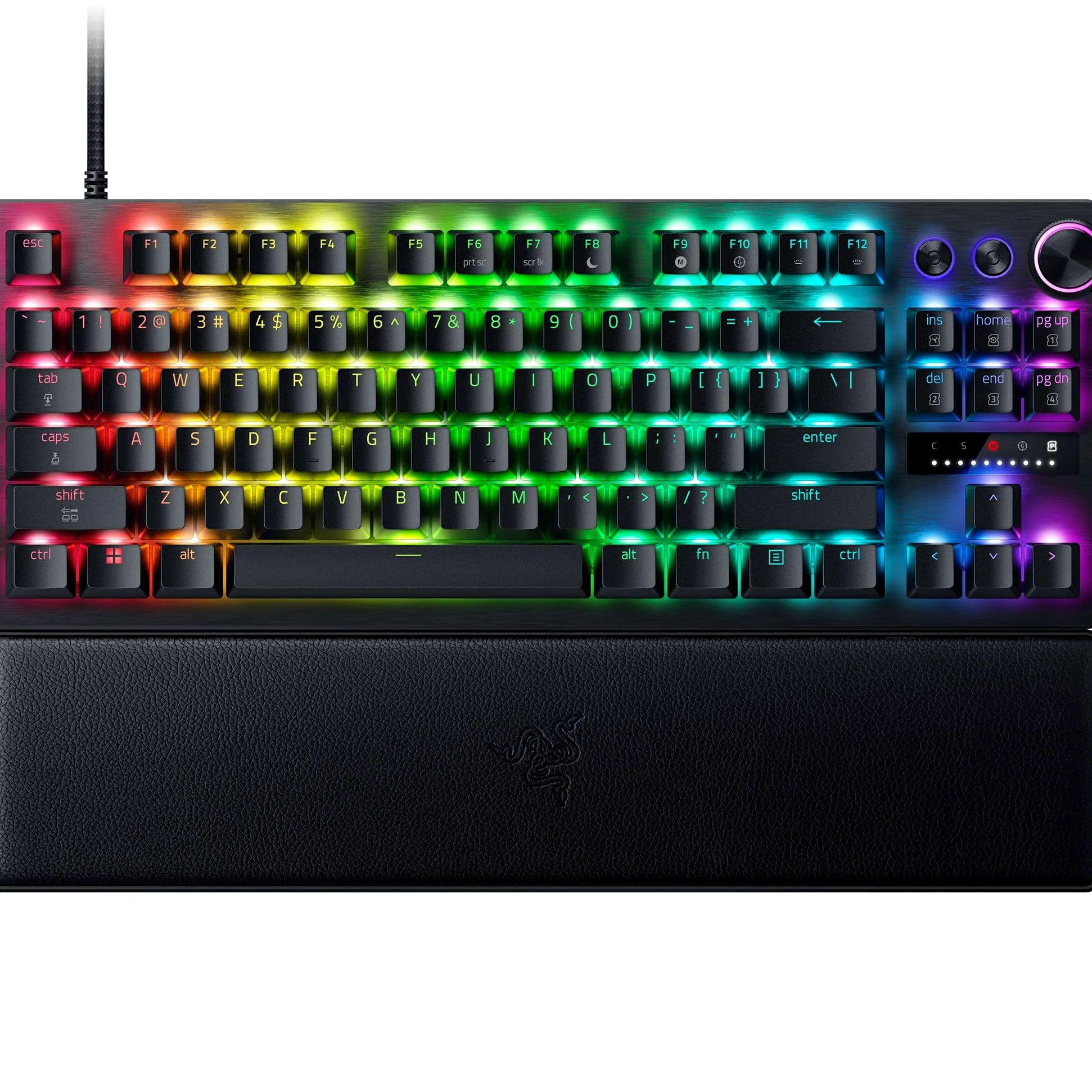 Razer Huntsman V3 Pro Tenkeyless 8KHz - TKL PC Tastiera meccanica da gioco - 8KHz HyperPolling - Switch ottici analogici - regolabile 0,1-4,0mm - Snap Tap - Rapid Trigger - QWERTY US Layout | Nero