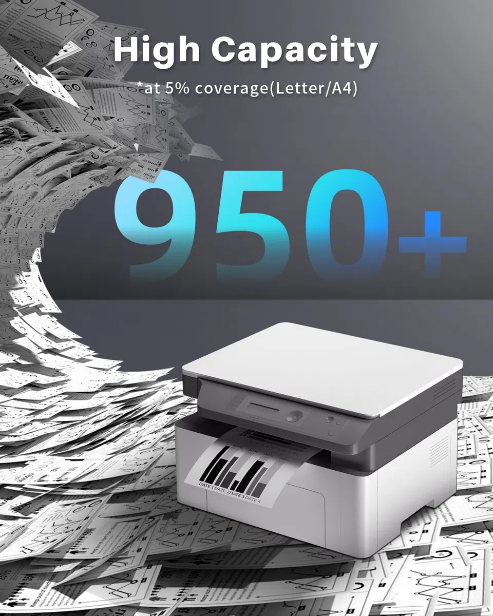 142A con chip cartuccia toner compatibile con HP 142A per HP Laserjet MFP M140w M110w M110 M140 M140w M139w M139 (1 nero)