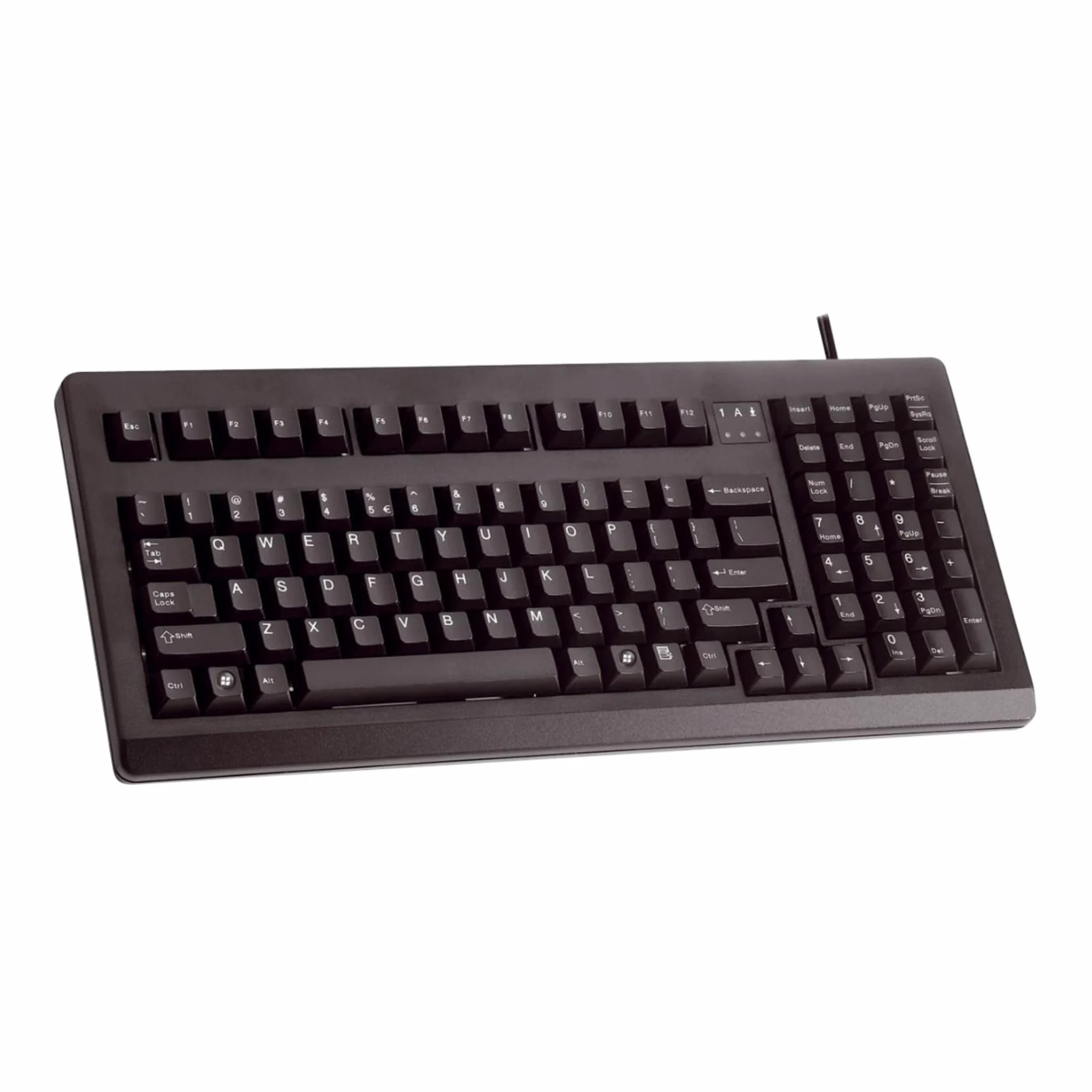 CHERRY G80-1800, Tastiera Meccanica Compatta per Applicazioni Industriali, Layout Tedesco (QWERTZ), Con Cavo (USB e PS/2), Interruttori MX BLACK, Nero