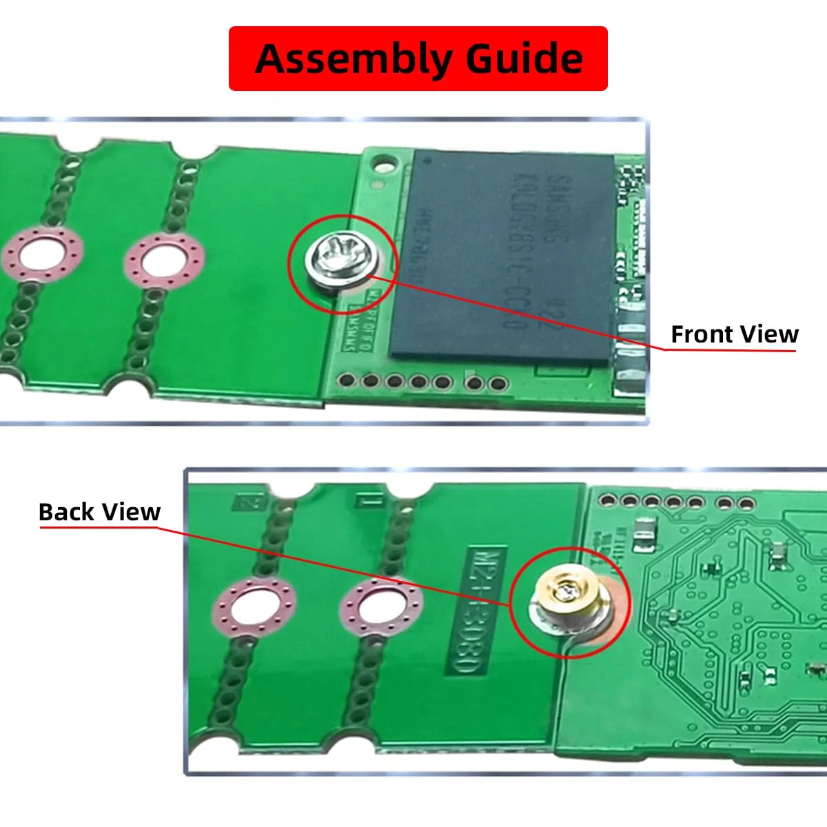 chenyang 2 Pack M.2 2230 a 2242 a 2260 a 2280 mm scheda di convertitore NVME NGFF SSD Adattatore esteso