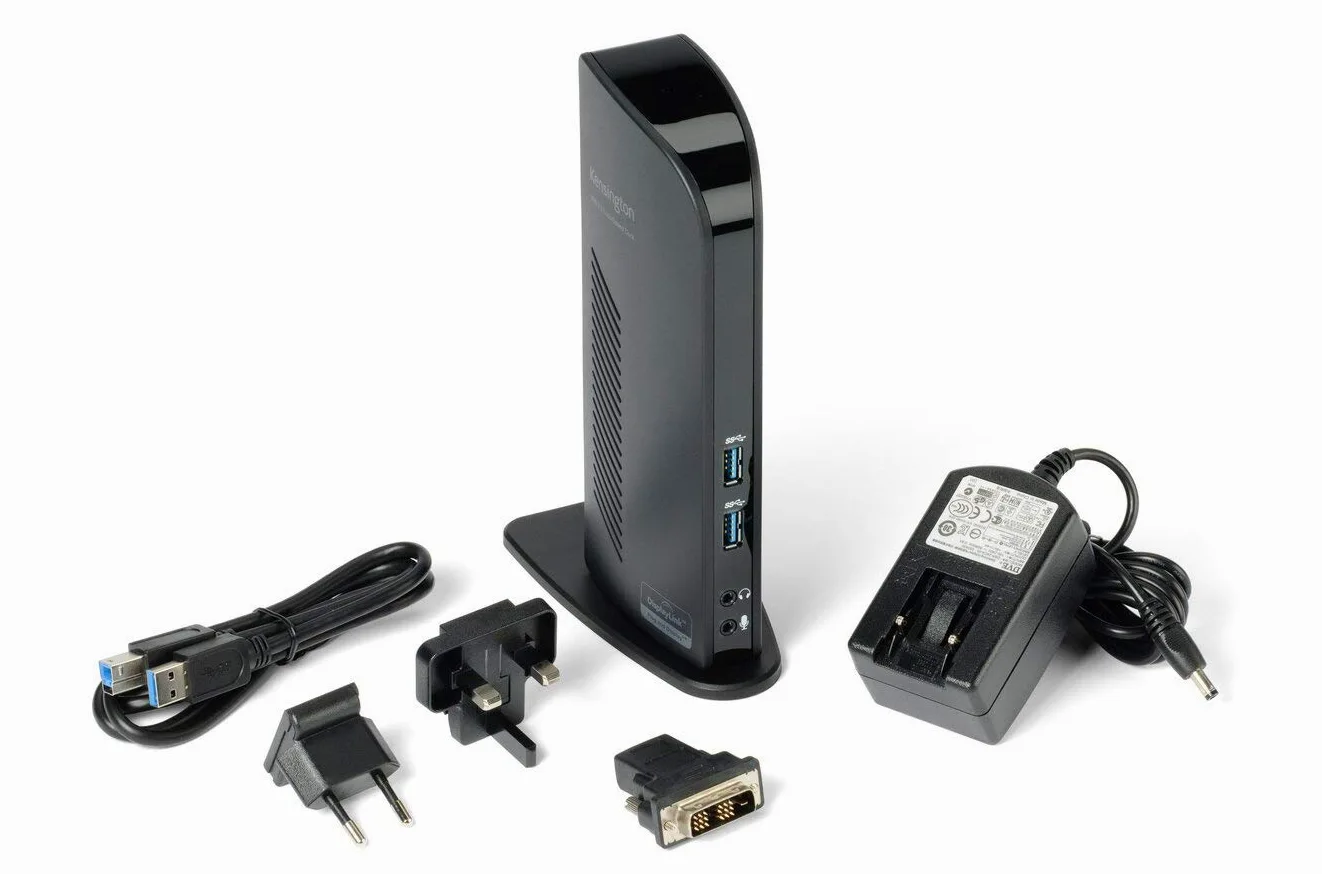 Kensington K33972EU Docking Station Universale USB 3.0 SD3500v, per Doppio Monitor, con Porte Video DVI, HDMI e VGA