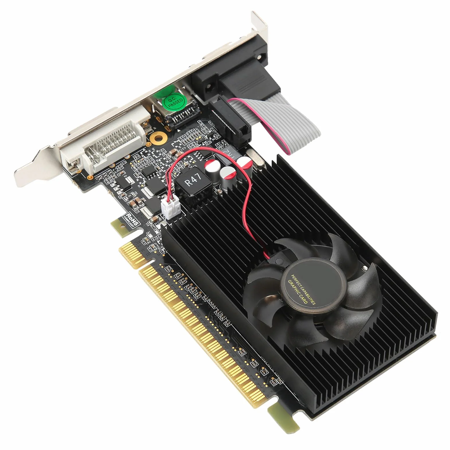 VBESTLIFE GT730 Scheda Grafica da Gioco DVI HDMI VGA a Ventola Singola da 2 GB, 64 Bit, DDR3, 810 MHz, PCI Express 2.0, Scheda Video a Basso Rumore per PC Desktop