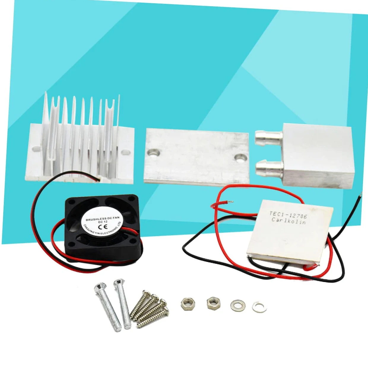 Termoelettrico Tec1-12706 60w Mini, Kit Raffreddamento | Acqua Diy, Struttura Sigillata, Resistenza Interna 2, 1-2, 4ω, Ventola Dc 12v
