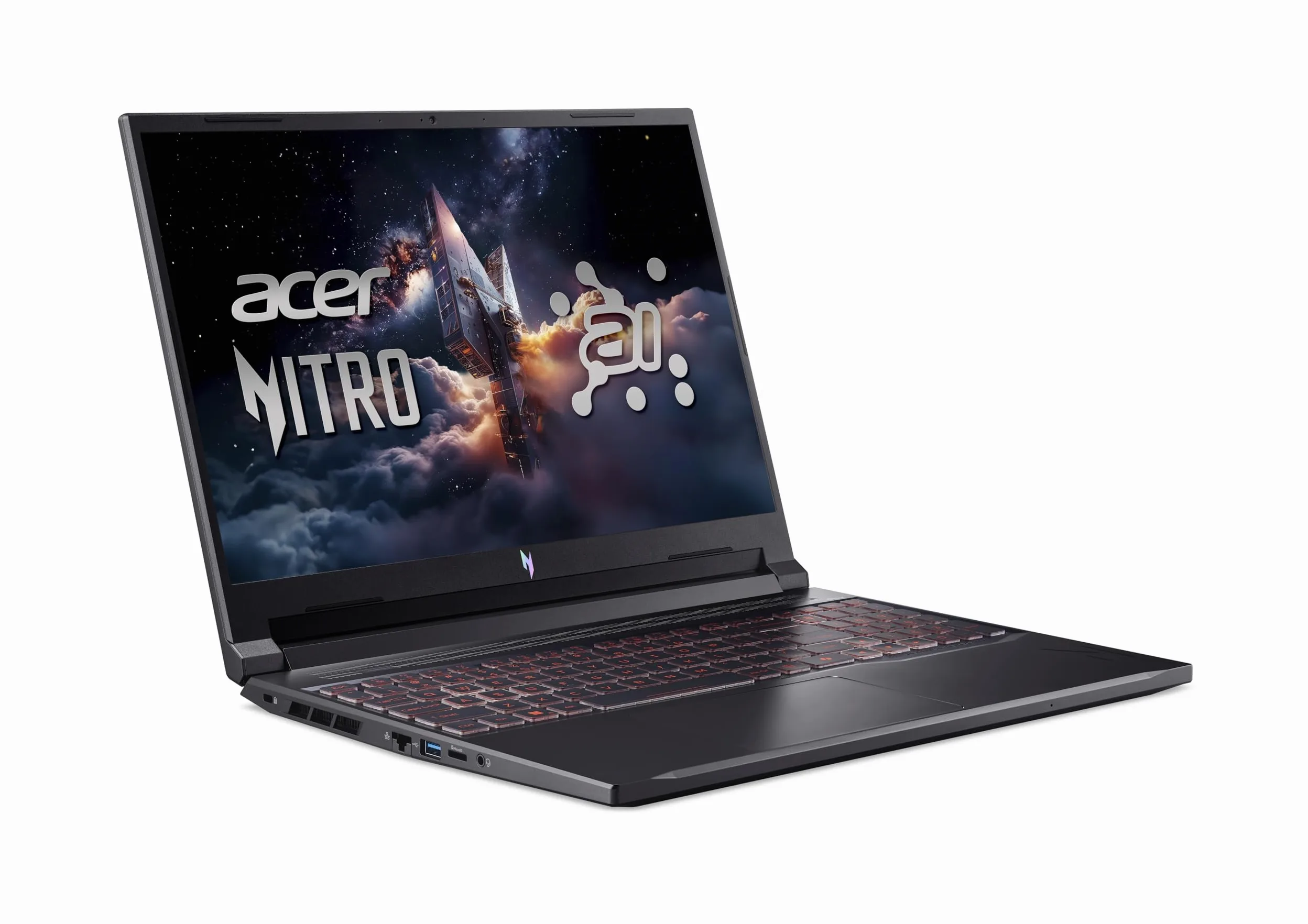 acer Nitro V 16 AI (ANV16-42-R96W) Gaming Laptop da 16", WUXGA IPS 180Hz, AMD Ryzen 7 260, RAM 16 GB, SSD da 1 TB, NVIDIA GeForce RTX 5070, Windows 11, QWERTZ, tastiera nera