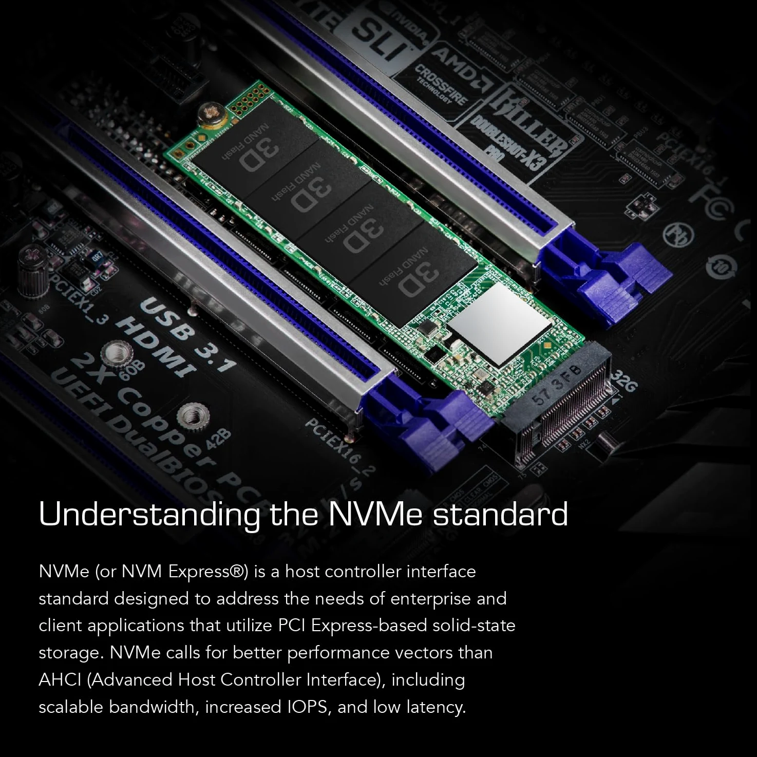 Transcend SSD interno MTE110S NVMe PCIe Gen3 x4 M.2 2280 da 512 GB, memoria 3D TLC NAND - TS512GMTE110S