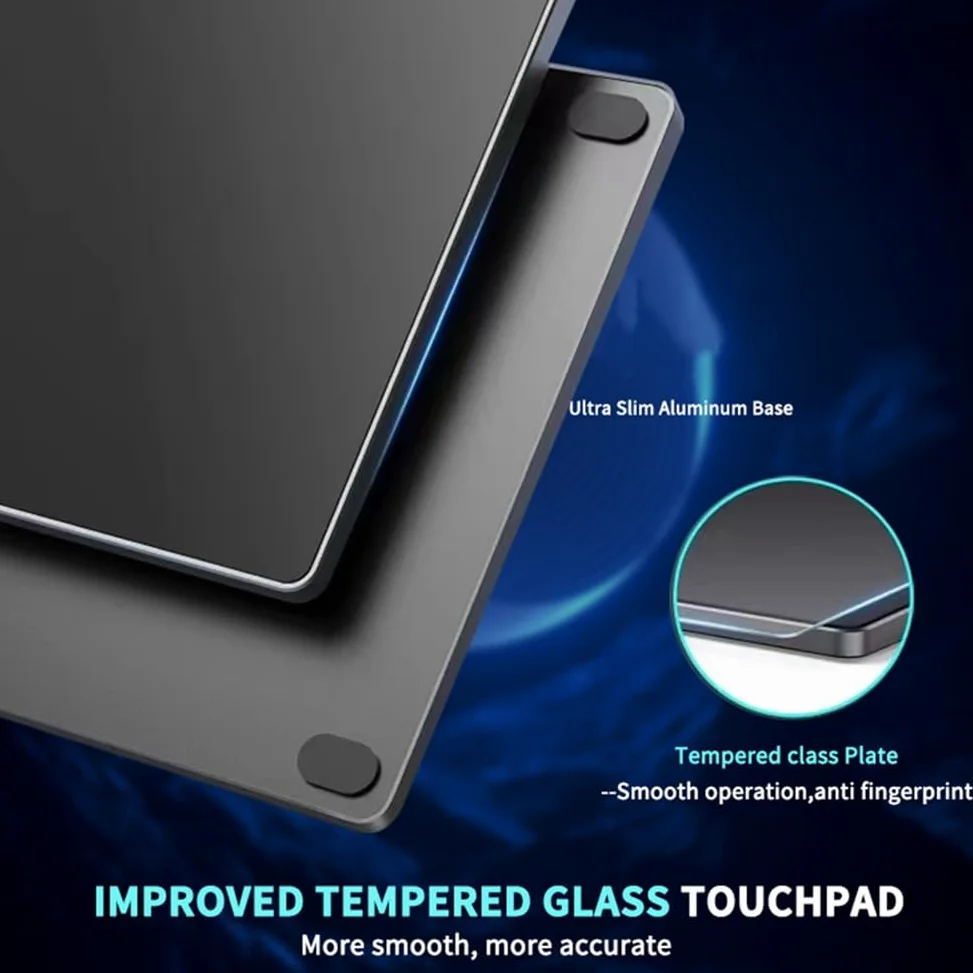 Trackpad Multi-Touch con USB, mouse sottile per computer desktop/laptop/notebook, nero