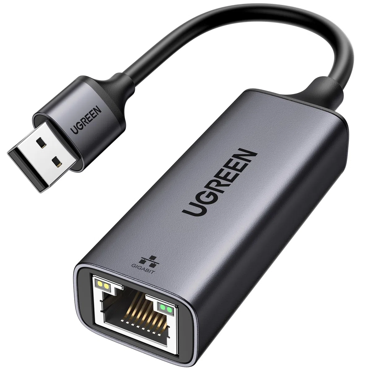 UGREEN Adattatore Ethernet USB 3.0 Gigabit 1000 Mbps Convertitore Lan RJ45 in Alluminio Compatibile con Switch Windows Mac OS Linux Mi Box