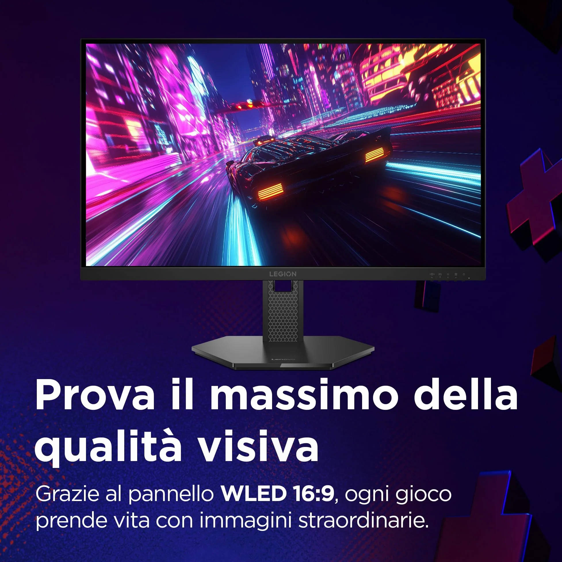 Lenovo Legion 27-15 | 27" Monitor Gaming IPS Full HD | 240Hz | 0.5 ms | DP 1.4, 2x HDMI 2.1 | AMD FreeSync Premium | Regolabile | VESA 100x100