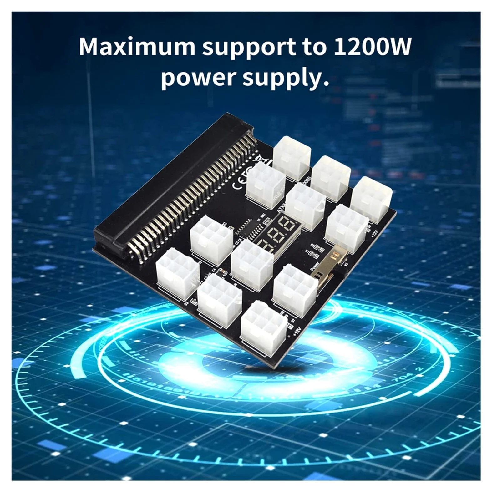 Adattatore di alimentazione PCI-E 12 V 12/17 x 6 pin per server HP 1200 W 750 W PSU Server GPU BTC Mining (17 x 6 pin)