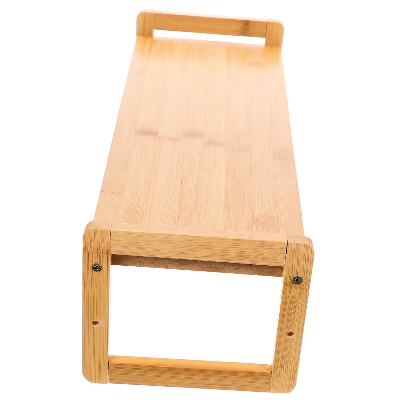 Supporto Monitor da Scrivania in Bamboo Ergonomico Rialzo Compatto per Computer con Elevata capacità di Carico Regala Benessere e Migliora l’Assetto per Ufficio e Casa
