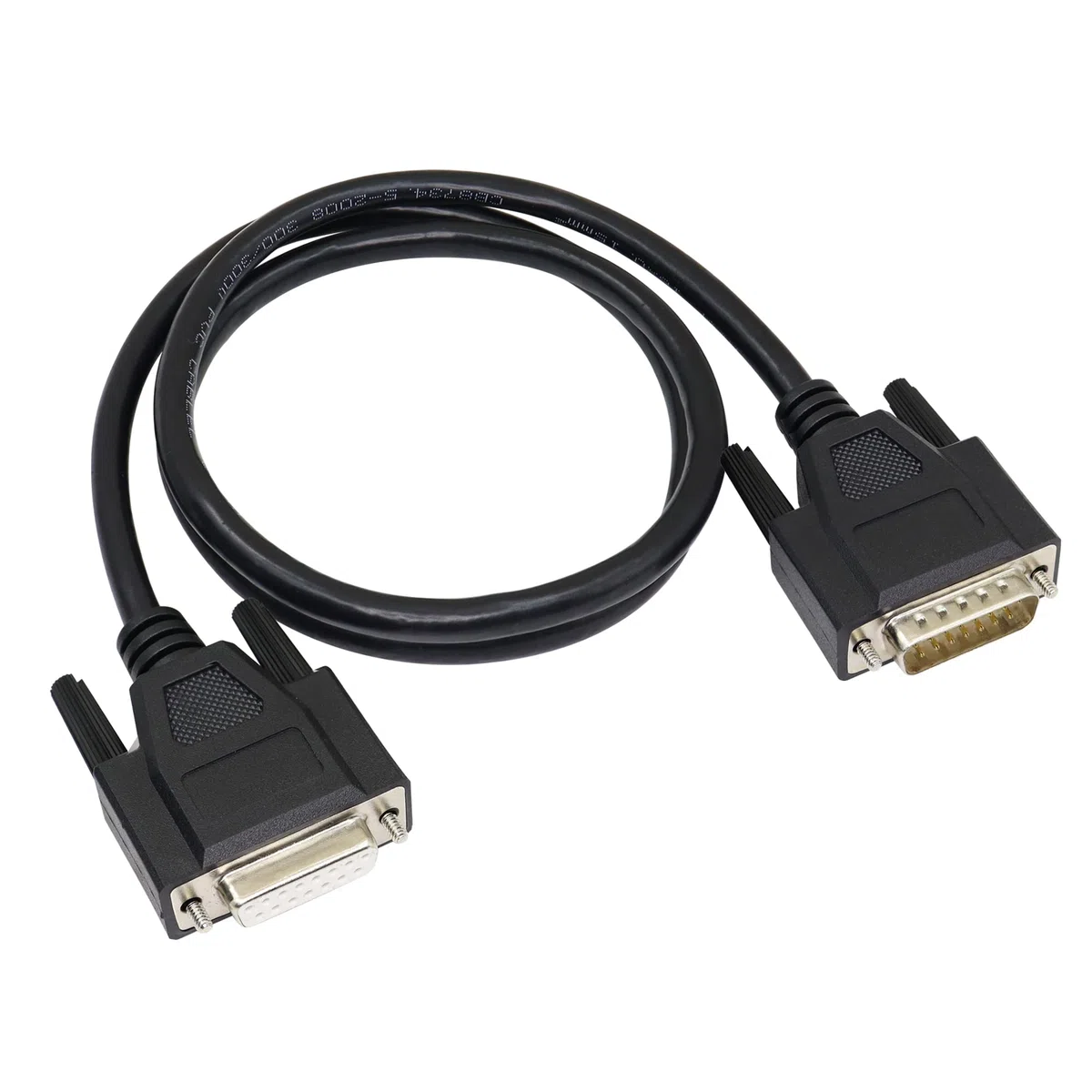 Cavo seriale DB15 maschio-femmina, connettore a 15 pin placcato oro, per comunicazione dati 1M Nero