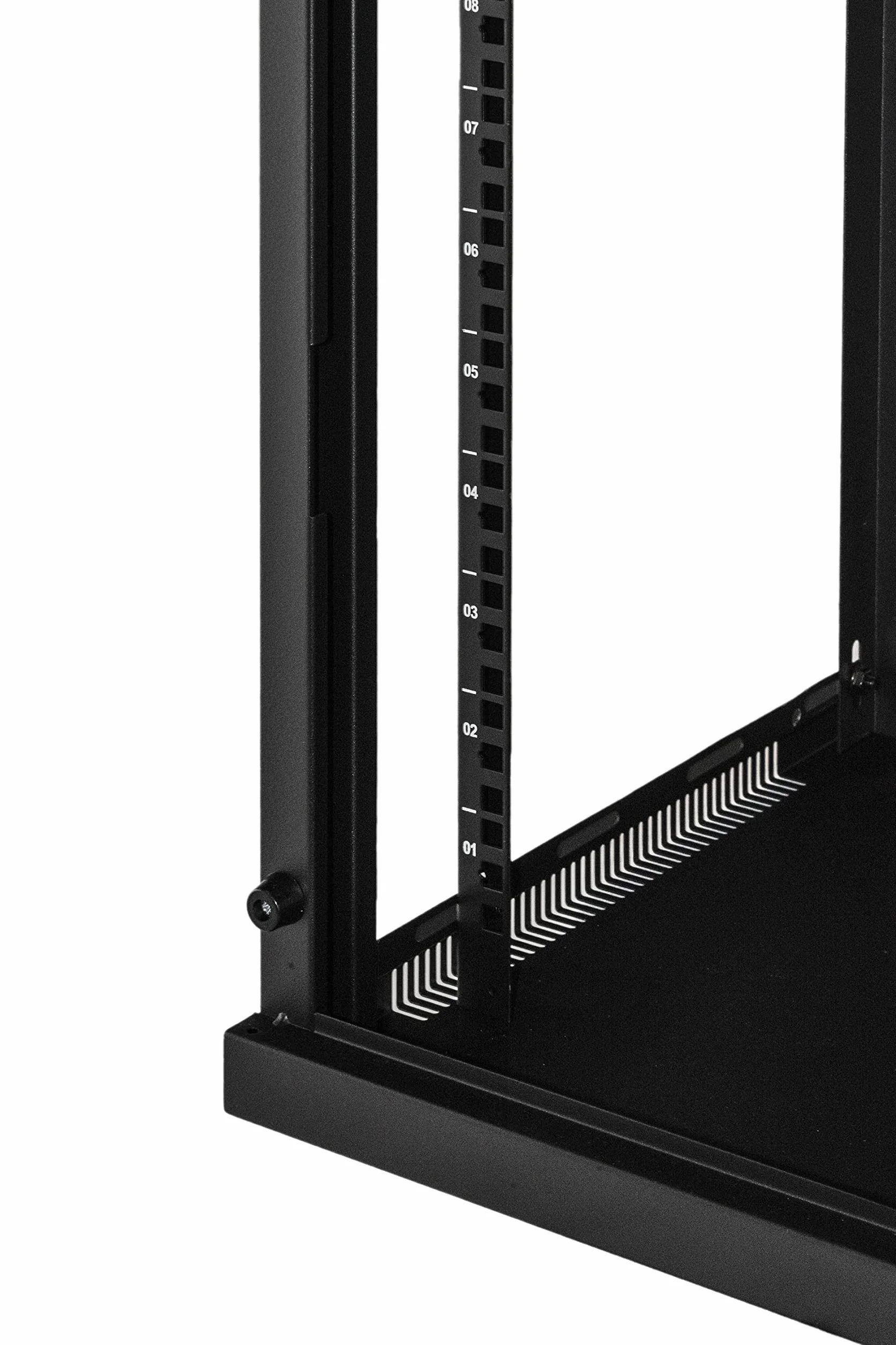 LINK LK1909UN armadio rack 19" 9 unità da muro per reti con fianchi apribili e porta in vetro temprato nero dimensioni 54x45x48,5 cm capacità di carico 50 kg include kit montaggio