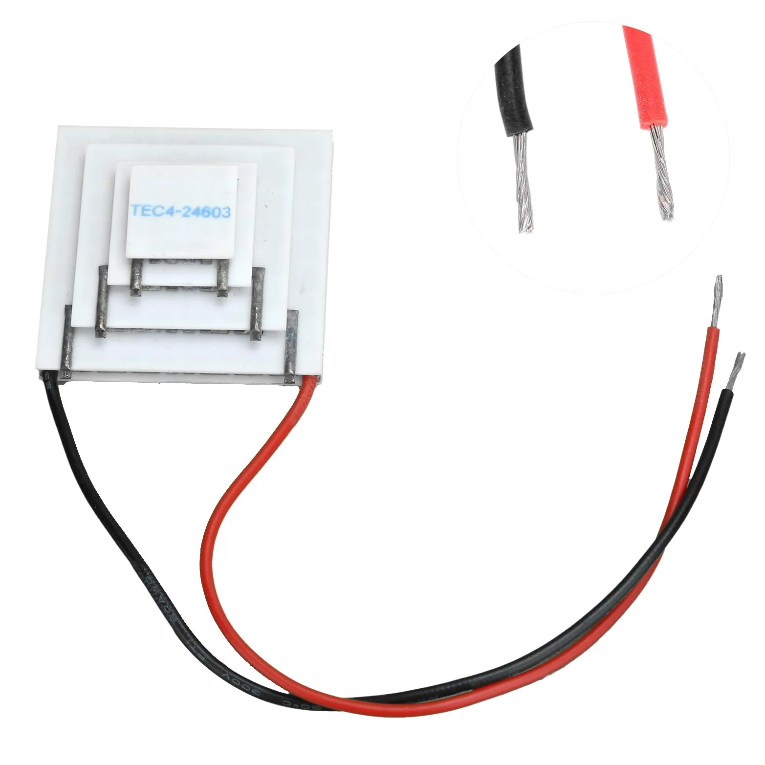 Dispositivo di Raffreddamento Termoelettrico, Accessori per Computer di Refrigerazione in Ceramica a 4 Strati TEC4-24603 15-20-30-40mm DC12V, Guarnizione in Gomma Siliconica 704