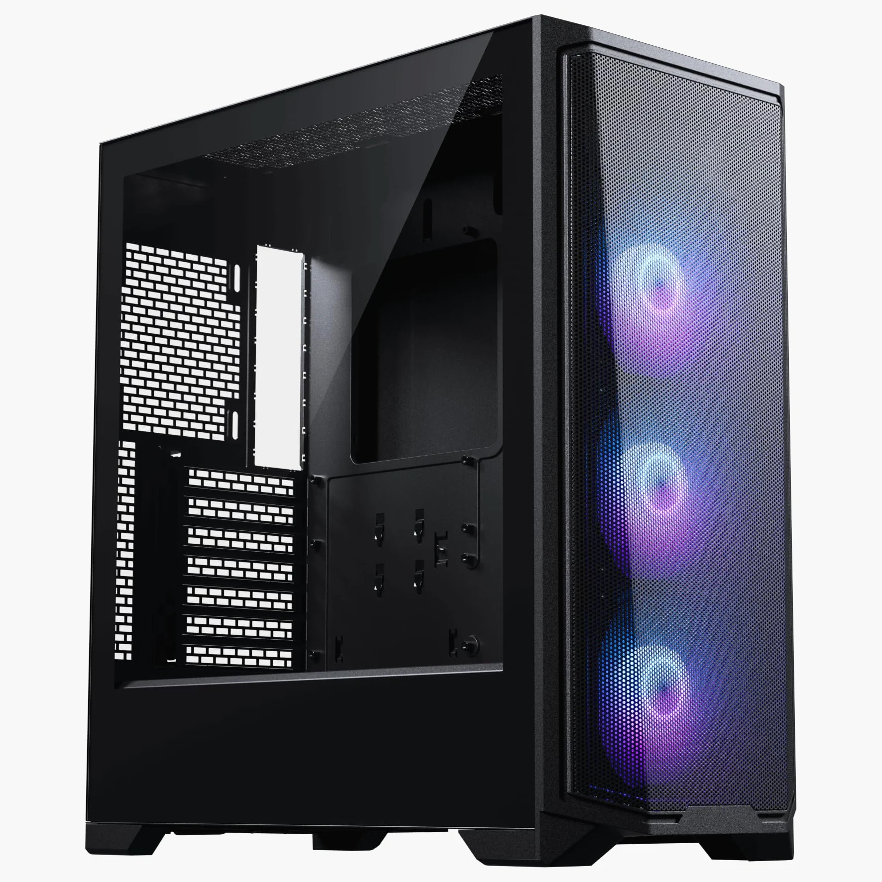 Phanteks Eclipse G370A, Case da Gaming Mid-Tower, Mesh ad Alto Flusso d'Aria, 3 Ventole M25 D-RGB Incluse, Nero