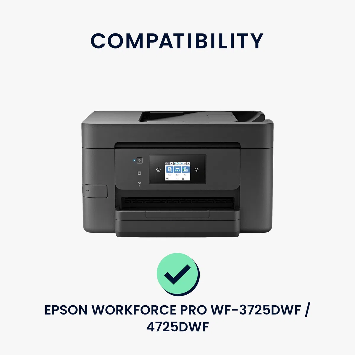 kwmobile Copertina Antipolvere Compatibile con Epson Workforce PRO WF-3725DWF / 4725DWF - Copri Stampante - Copertura Protettiva - Fodera in Grigio Chiaro