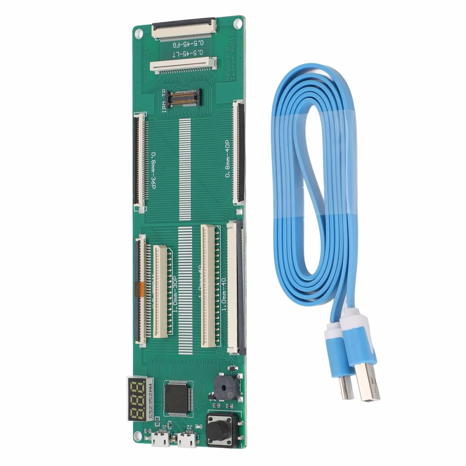 Generic Tester per Tastiera Portatile Strumento di Test Durevole con Display Digitale per Varie Marche di Tastiere Design Portatile con Cavo USB, Dimensioni Compatte per gli Appassionati di Tecnologia