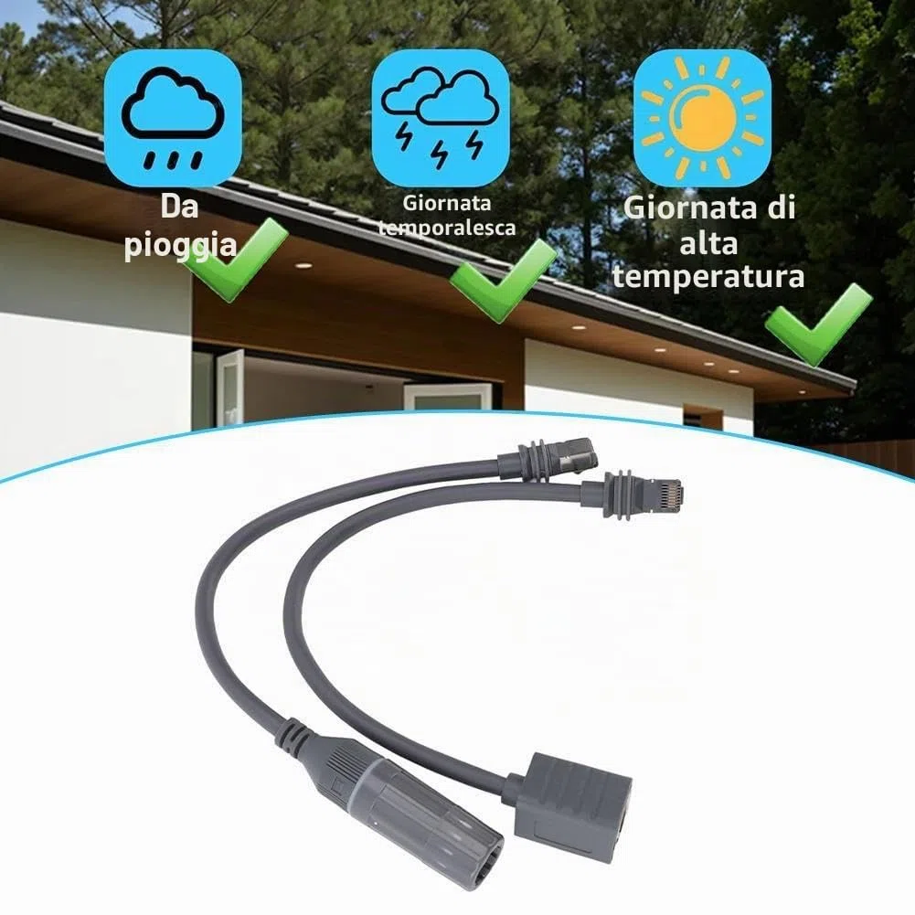 Per adattatore Starlink Gen3 V3 RJ45 Ethernet, connettore di ricambio impermeabile per satelliti rettangolari, convertitore Gen 3 RJ45 per accessori router Starlink