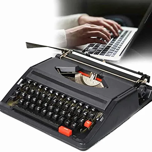 Macchina da scrivere manuale, macchina da scrivere portatile retrò, porta esperienza di scrittura nostalgica, design retrò, adatta per l'ufficio domestico