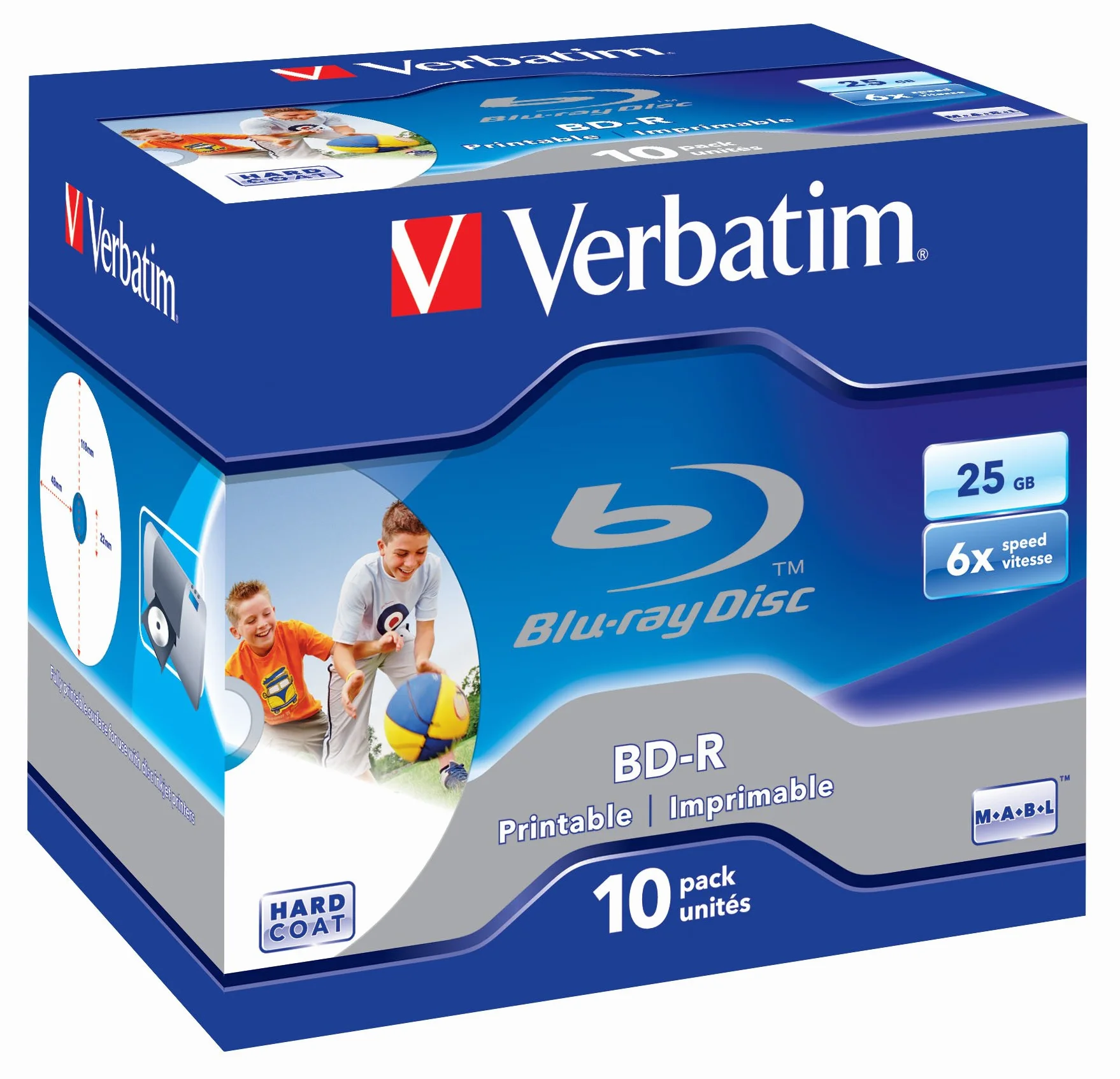Verbatim BD-R 25GB Printable Blu-ray registrabile (BD-R) - Confezione da 10