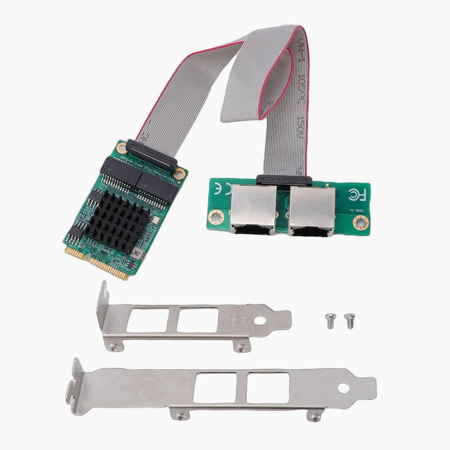 Scheda Adattatore di Rete Mini PCIe Gigabit, Doppia RJ45 Mini