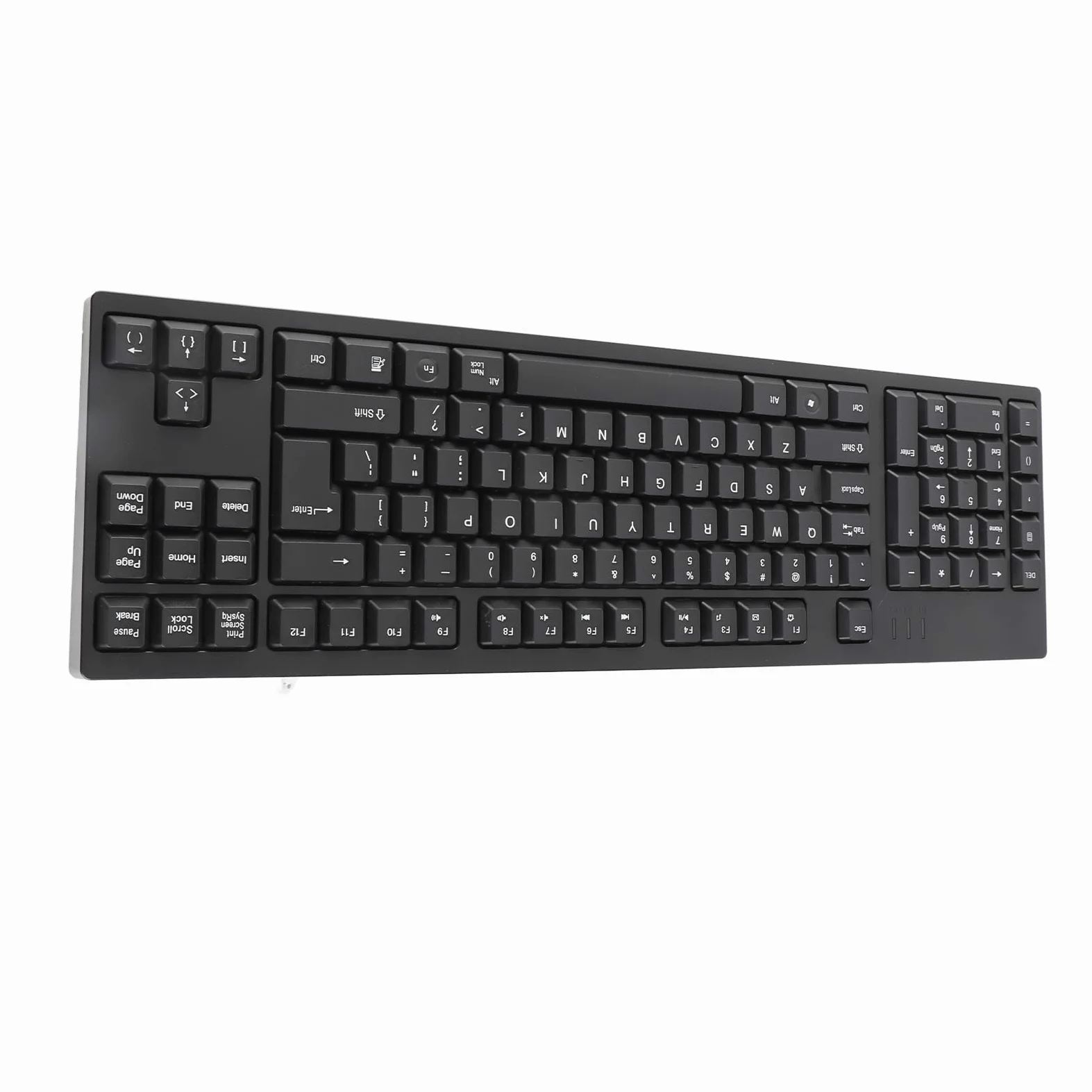 Tastiera per Mancini di Dimensioni Standard, Design Ergonomico con Doppio Hub USB per Ingegneri e Designer, Materiale ABS, 109 Tasti