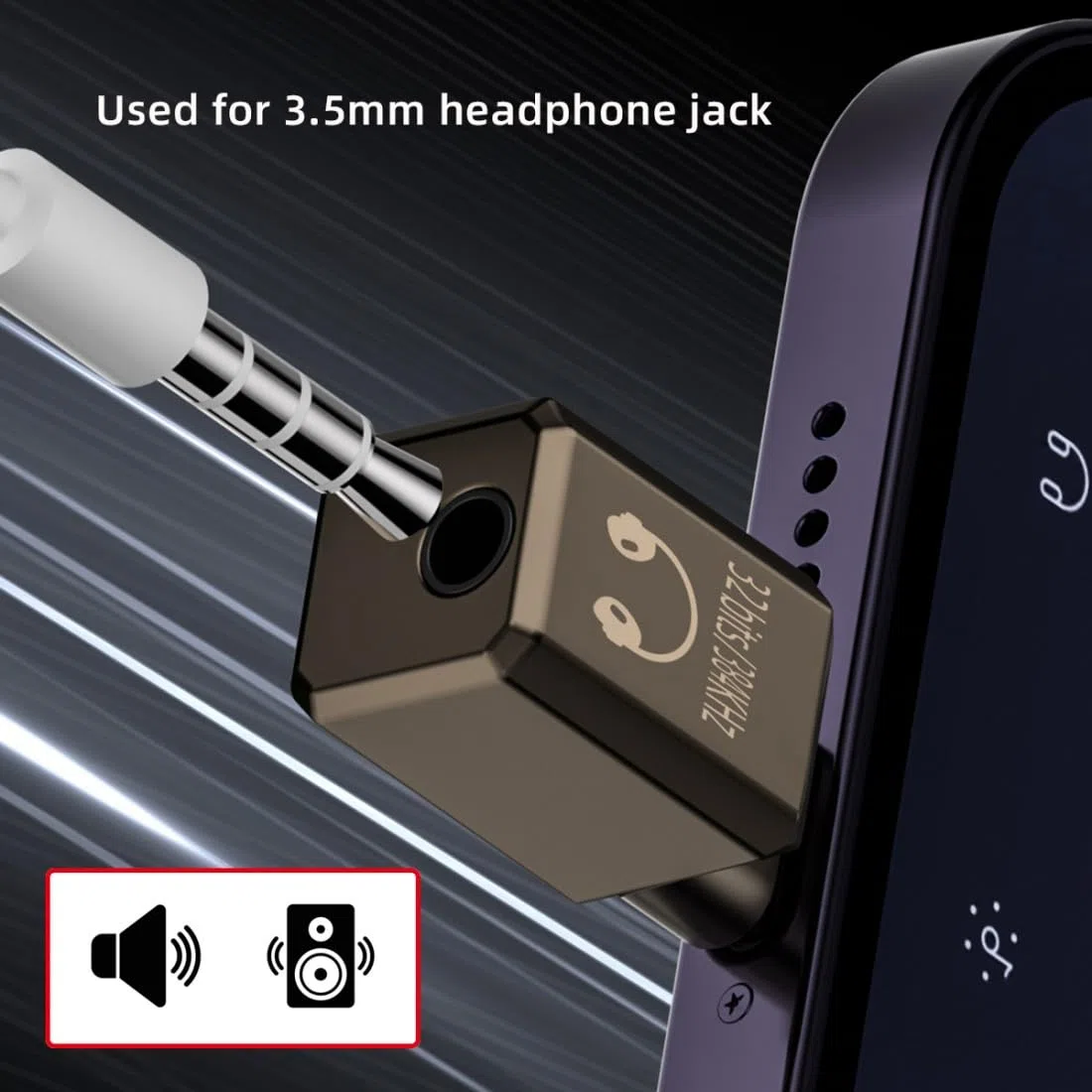 ChenYang Adattatore da USB C a jack per cuffie da 3,5 mm, compatibile con alta risoluzione a 32 bit, 384 KHz, qualità audio HiFi con chip DAC