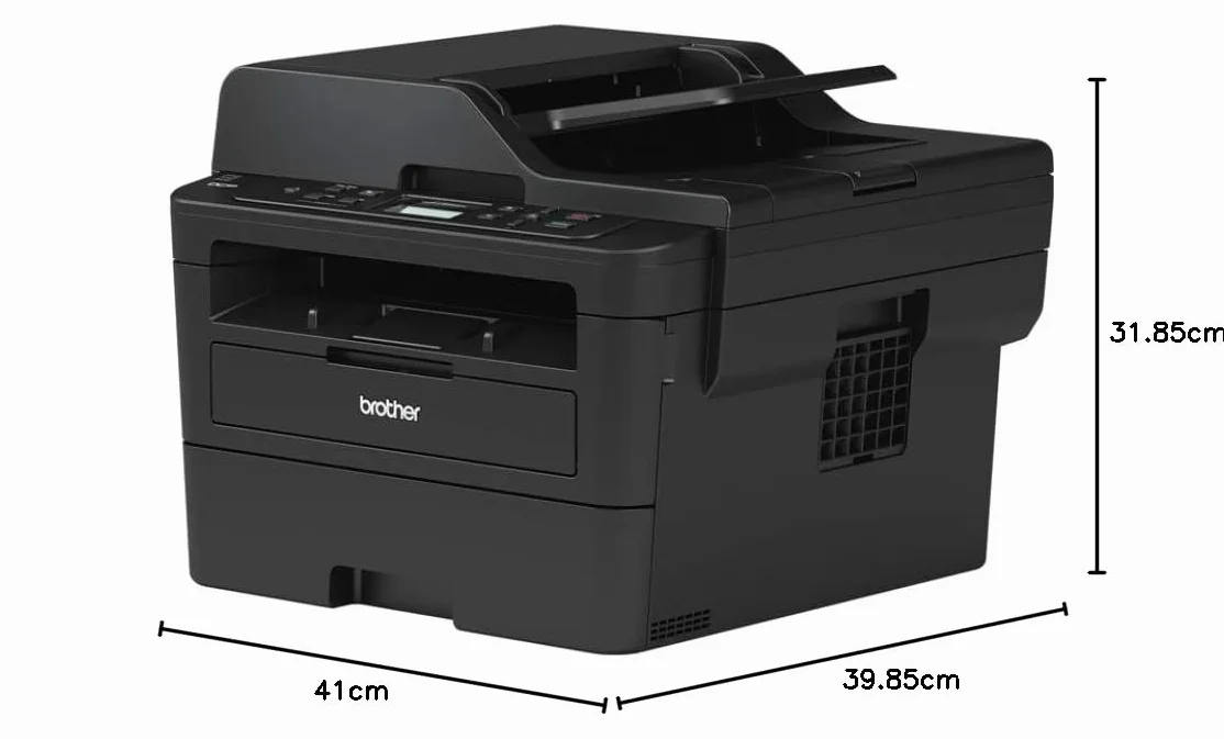 Brother DCPL2550DN Stampante Multifunzione Laser 3 in 1 Bianco e Nero, 34 ppm con Scheda di Rete Cablata (no WiFi), Stampa Fronte/Retro Automatica, ADF da 50 Fogli e Display LCD
