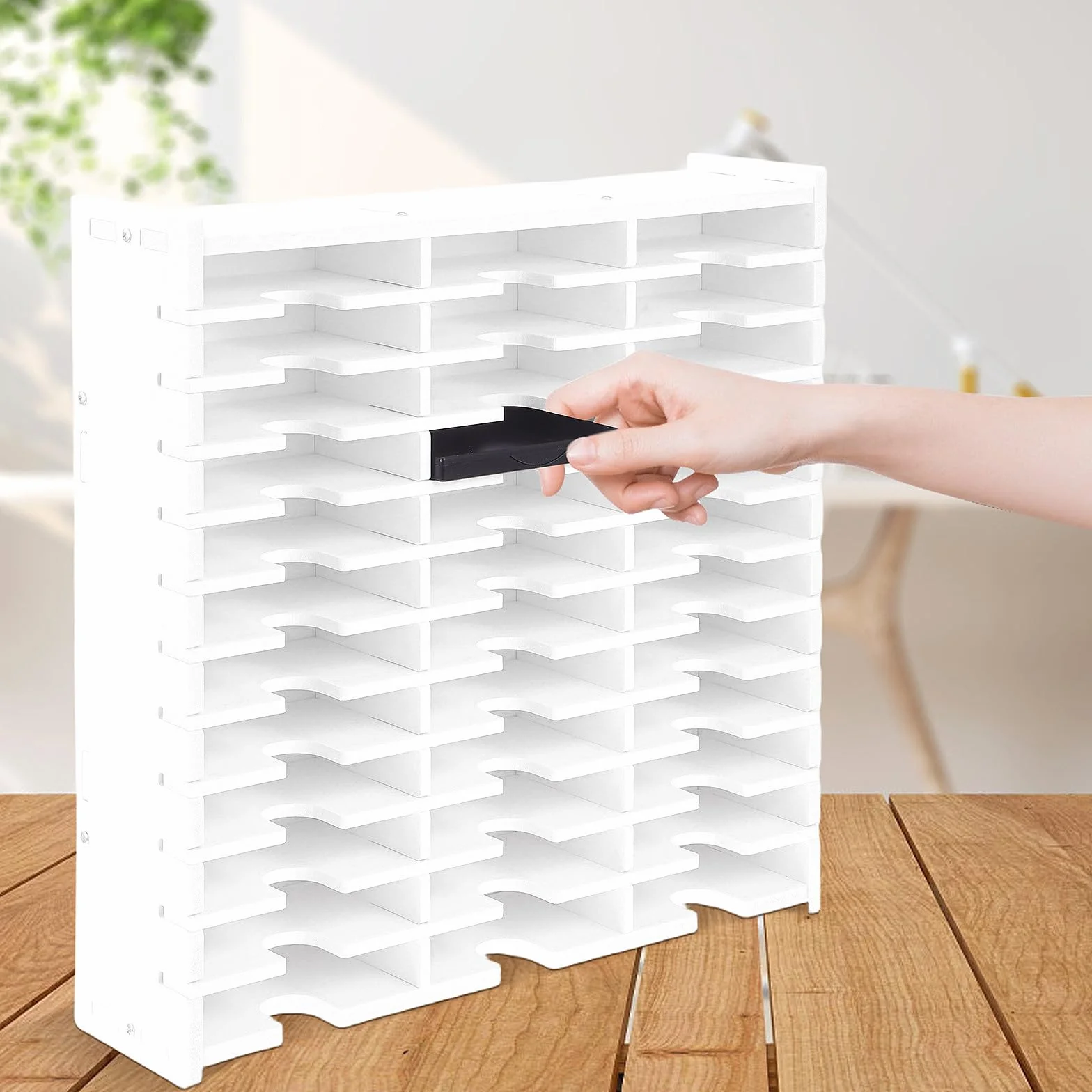 Lurrose Contenitore Porta CD Dvd in Pvc Riutilizzabile 36 Scomparti, Custodia Portatile per Dischi Musicali e Tamponi Inchiostro, Supporto Salvasporco per Ufficio e Casa