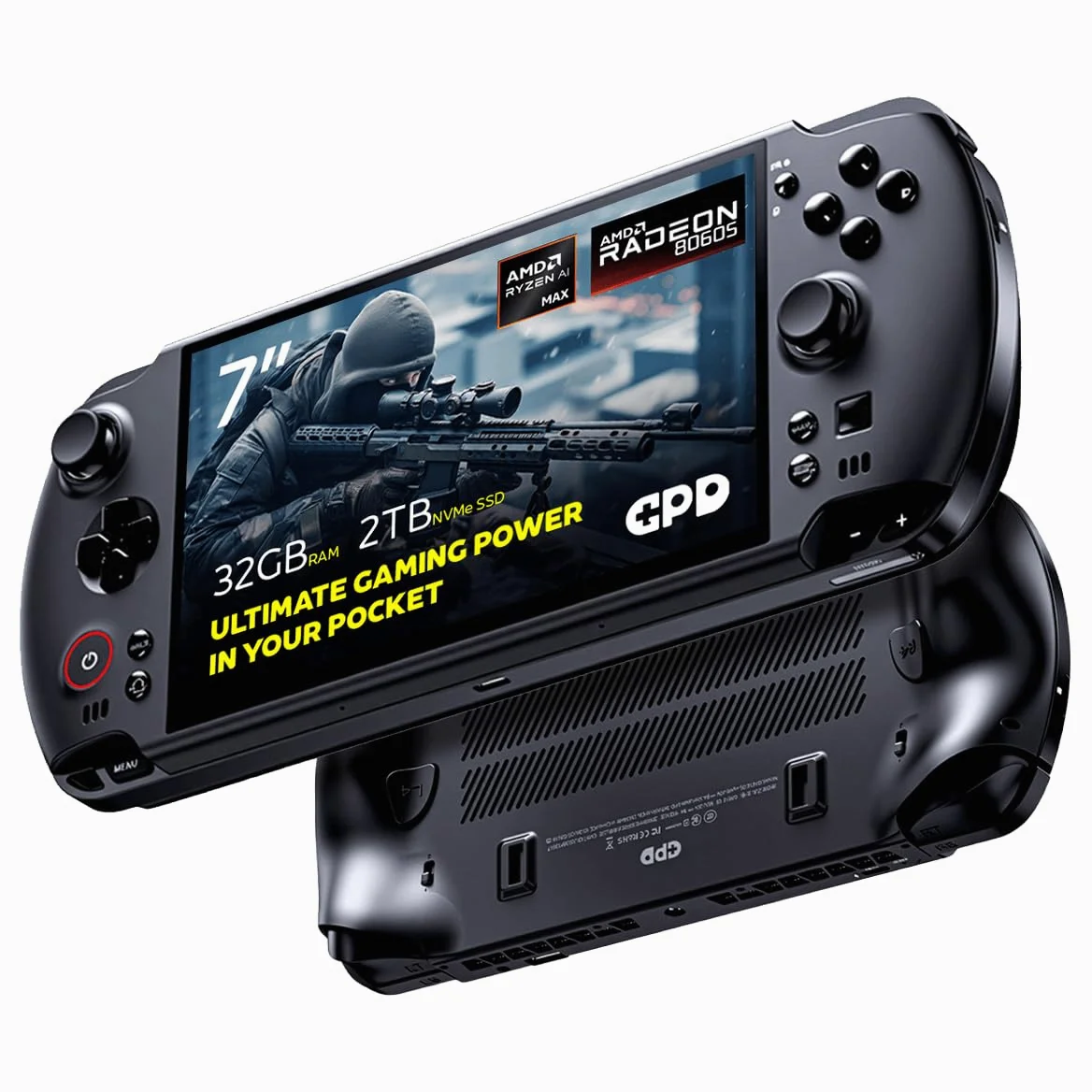 GPD WIN 5 PC portatile da gioco | AMD Ryzen AI Max+ Ryzen 395 | 32GB LPDDR5X RAM, 2TB SSD | Scheda grafica Radeon 8060S | PC portatile per giochi AAA ed emulazione