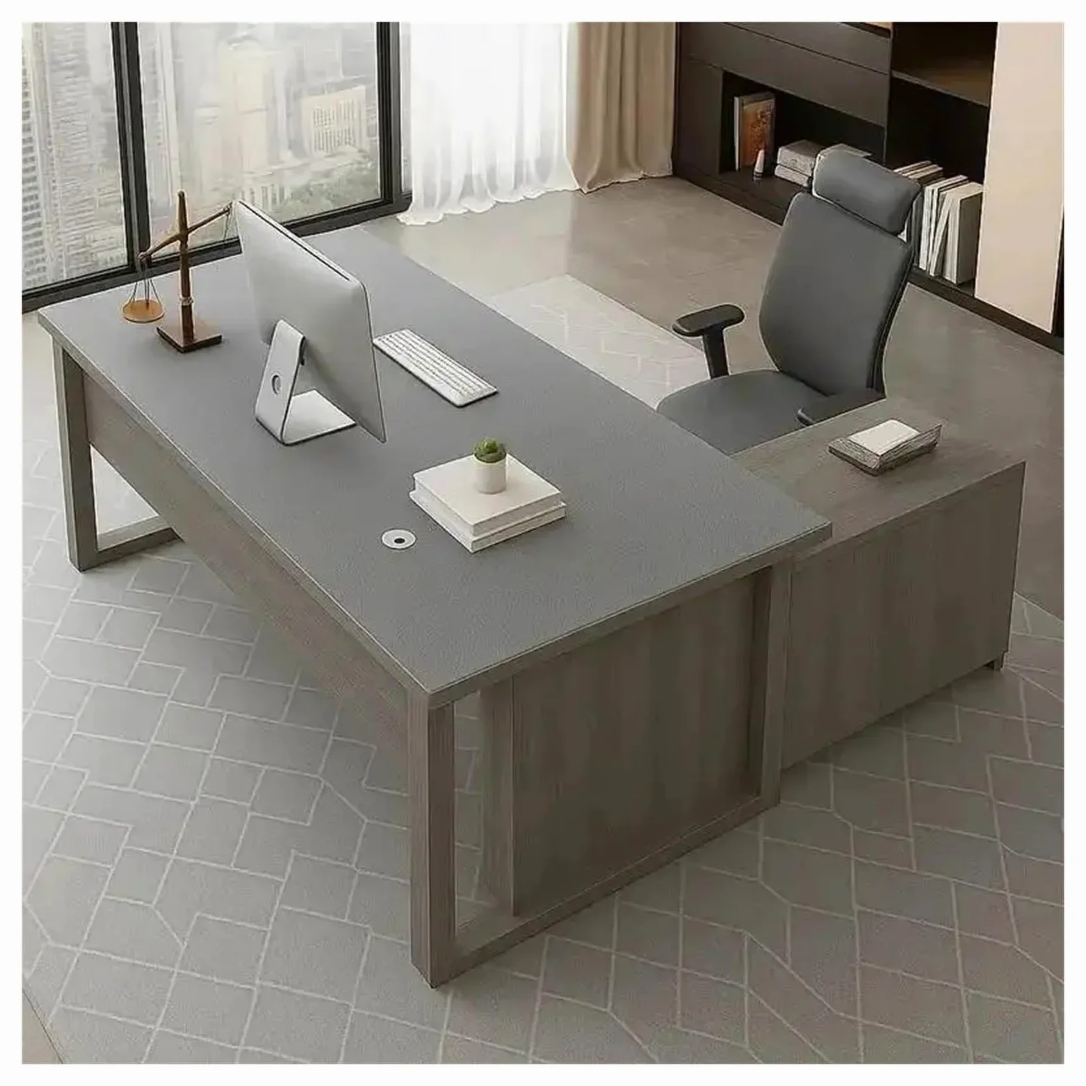 Tappetino da scrivania in pelle Tovaglia in pelle for proteggere gli occhi, for studenti, tovaglia for ufficio, for computer(Grey,80x150cm)