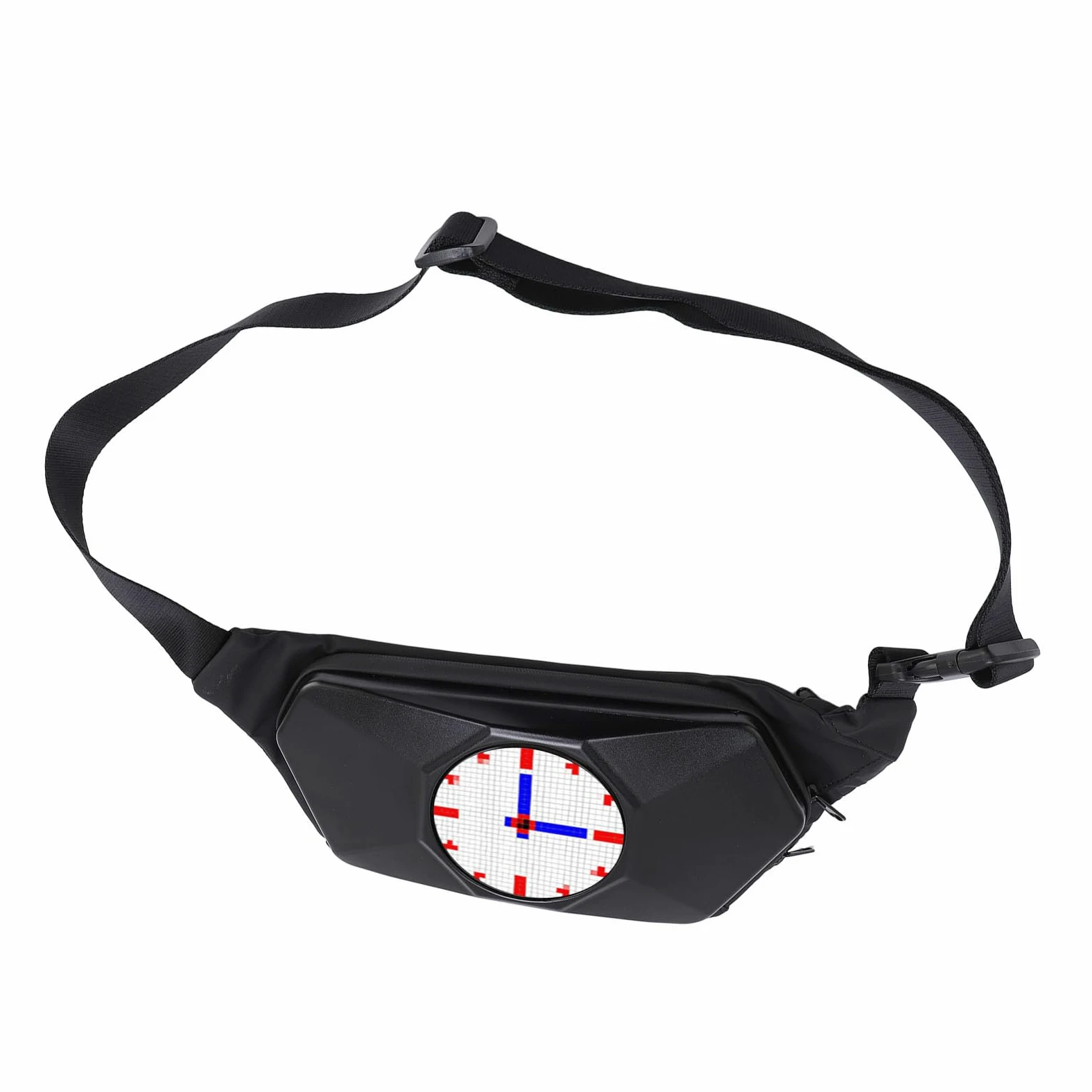lyrlody Borsa a Tracolla a LED, Materiale ABS Impermeabile, Display Personalizzabile, Elegante Accessorio da Viaggio per Escursionismo e Motociclismo