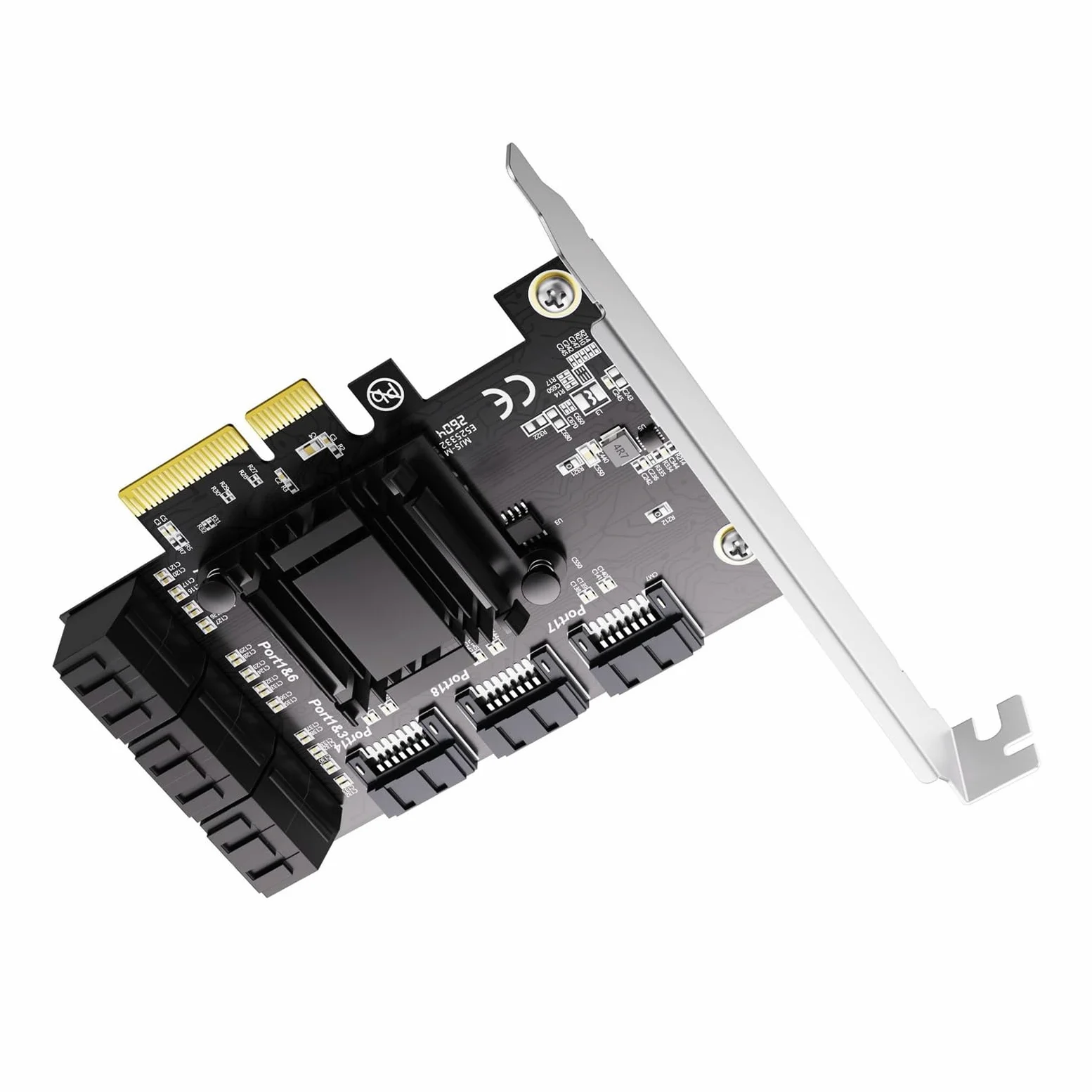Scheda espansione PCIE da 4X a 9 Porte SATA3.0 con velocità 6 Gbps per trasferimento Dati Alte Prestazioni