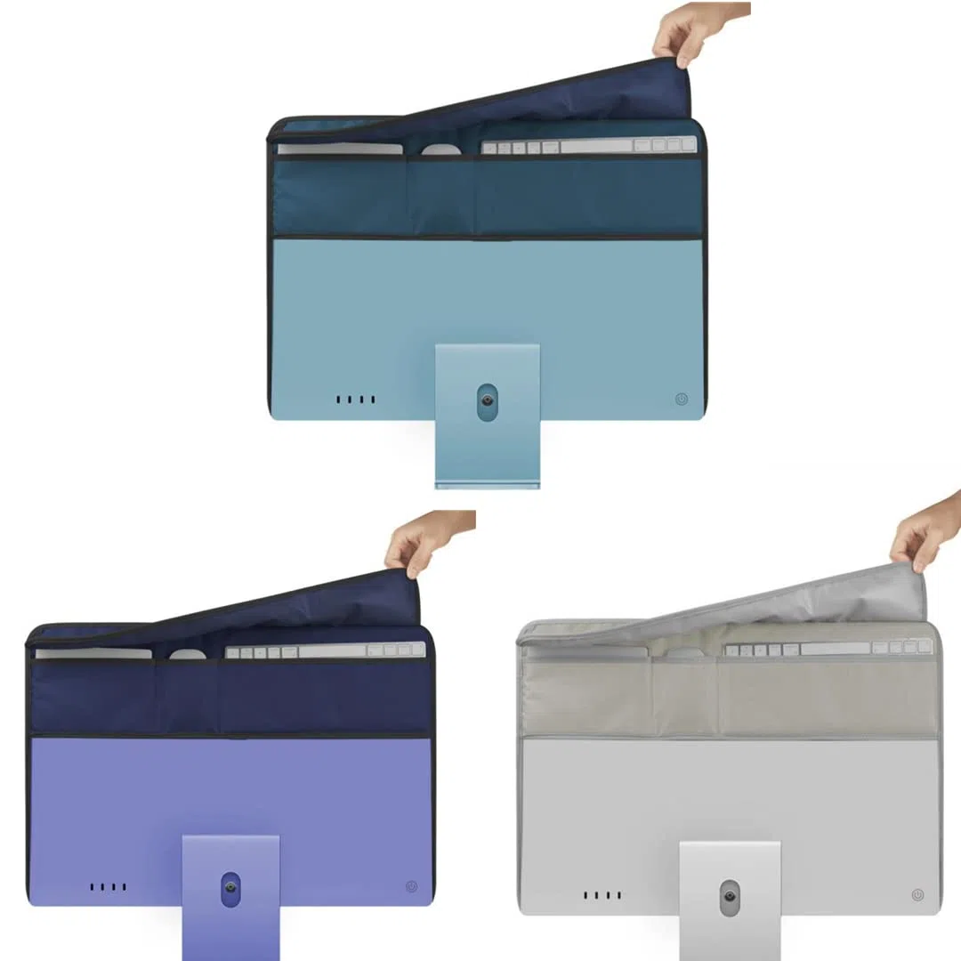 N//B Copertura Antipolvere per Monitor per Computer Compatibile per iMac 24", Custodia Protettiva per Pannello LCD/LED/HD (Grigio)