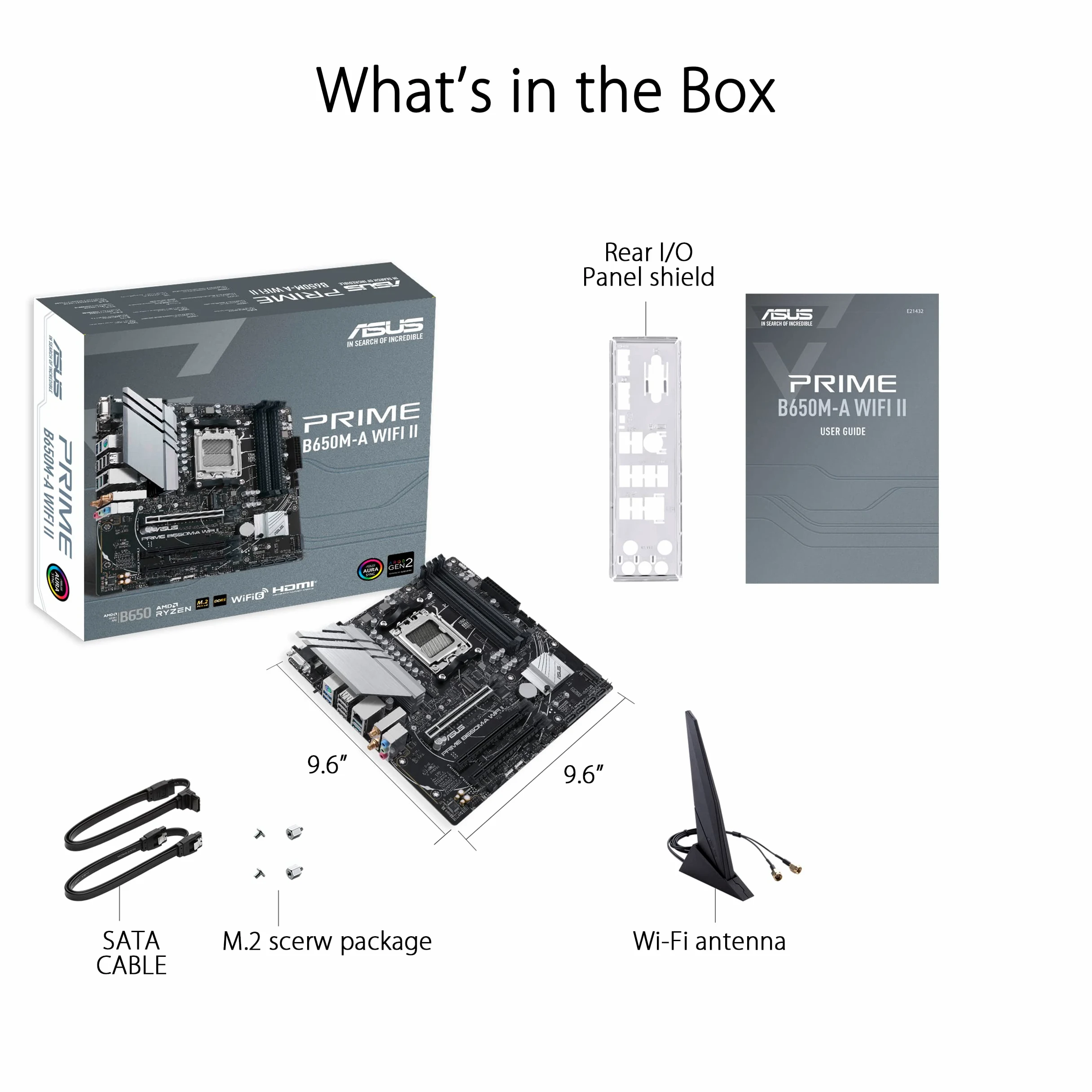 ASUS B650EM MAX GAMING WIFI, Scheda Madre AMD mATX, Slot DDR5, PCIe 5.0 Ready, Tre Slot M.2, Wi-Fi 6, Ethernet Realtek 1Gb, DisplayPort, HDMI, Porte USB-A e USB-C da 10Gbps, BIOS FlashBack, Aura Sync