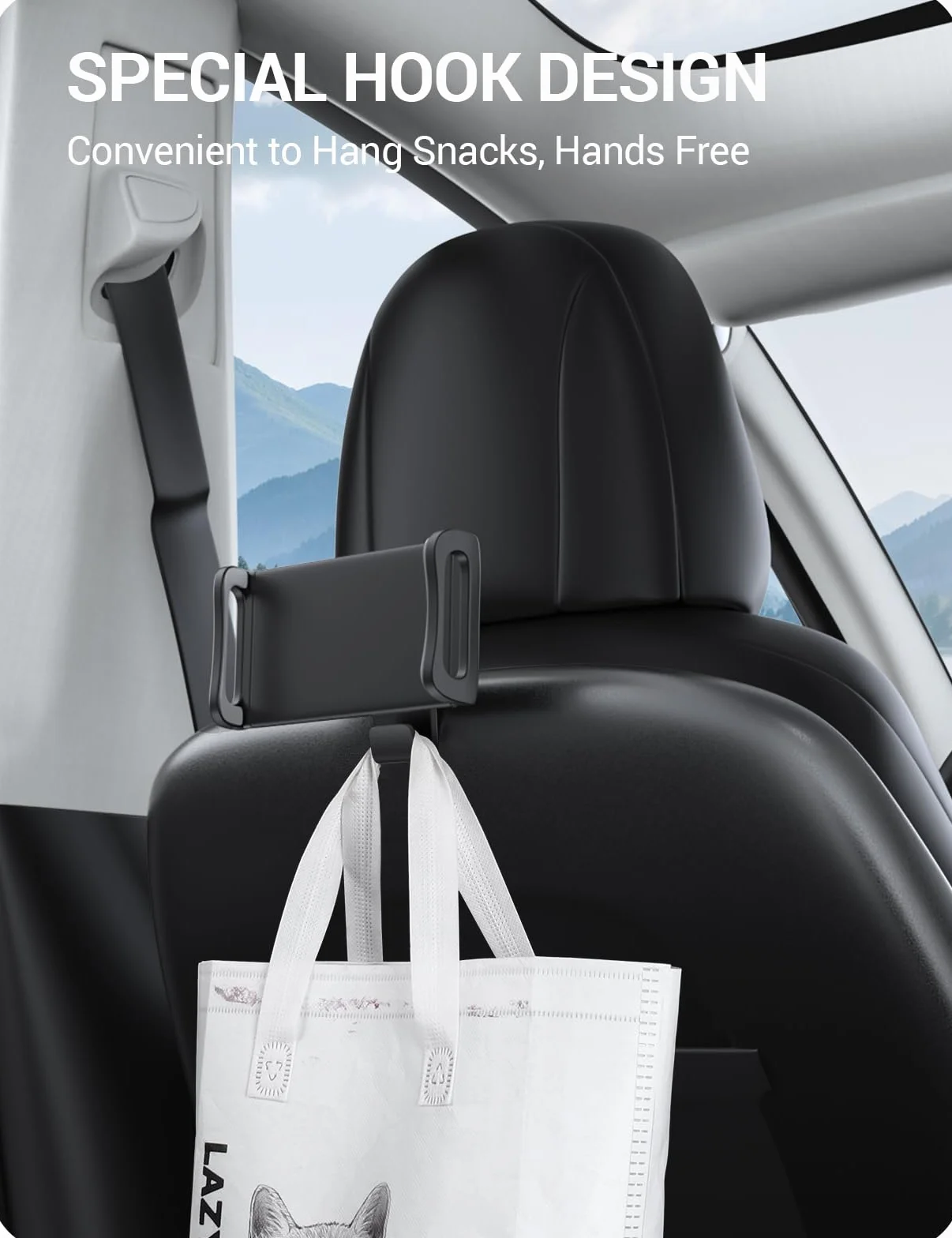 BASENOR 2017-2024 Tesla Model Y Model 3 2021-2026 Model S Model X LR/Plaid Supporto per tablet, poggiatesta Supporto per tablet poggiatesta Culla Accessori