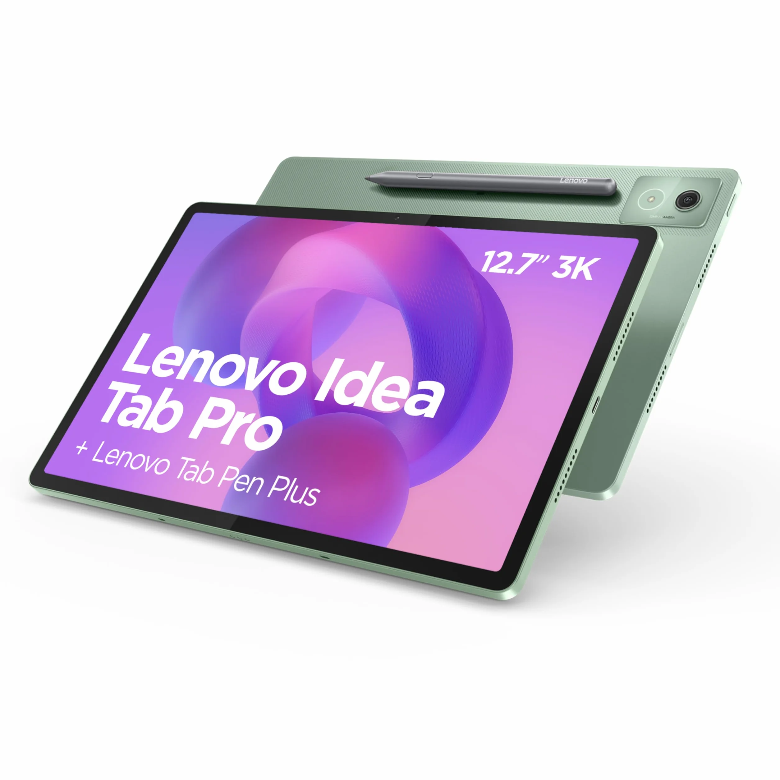 Lenovo Idea Tab Pro Tablet 12.7" 3K (MediaTek Dimensity 8300, 8GB RAM, 256GB UFS 4.0, 144Hz, Wi-Fi 6E, Bluetooth 5.3, Android 14), verde con penna