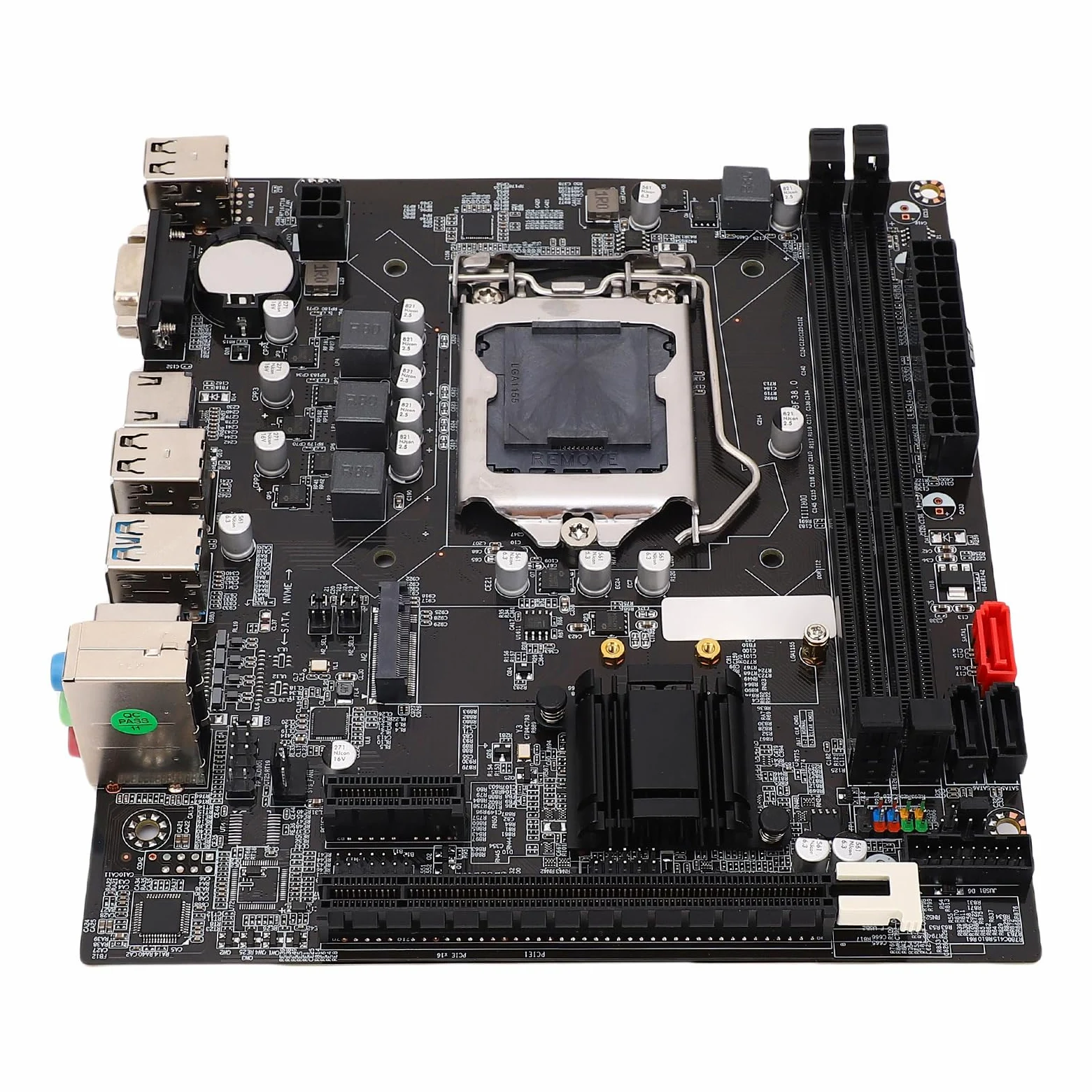 XUMIUZIY B75 COMPUTTA Computer, LGA 1155 Socket 2x8GB DDR3 Board da Gioco con M.2 NVME NGFF ATA3.0 PCI E per Core I3 I5 I7 E3 V2