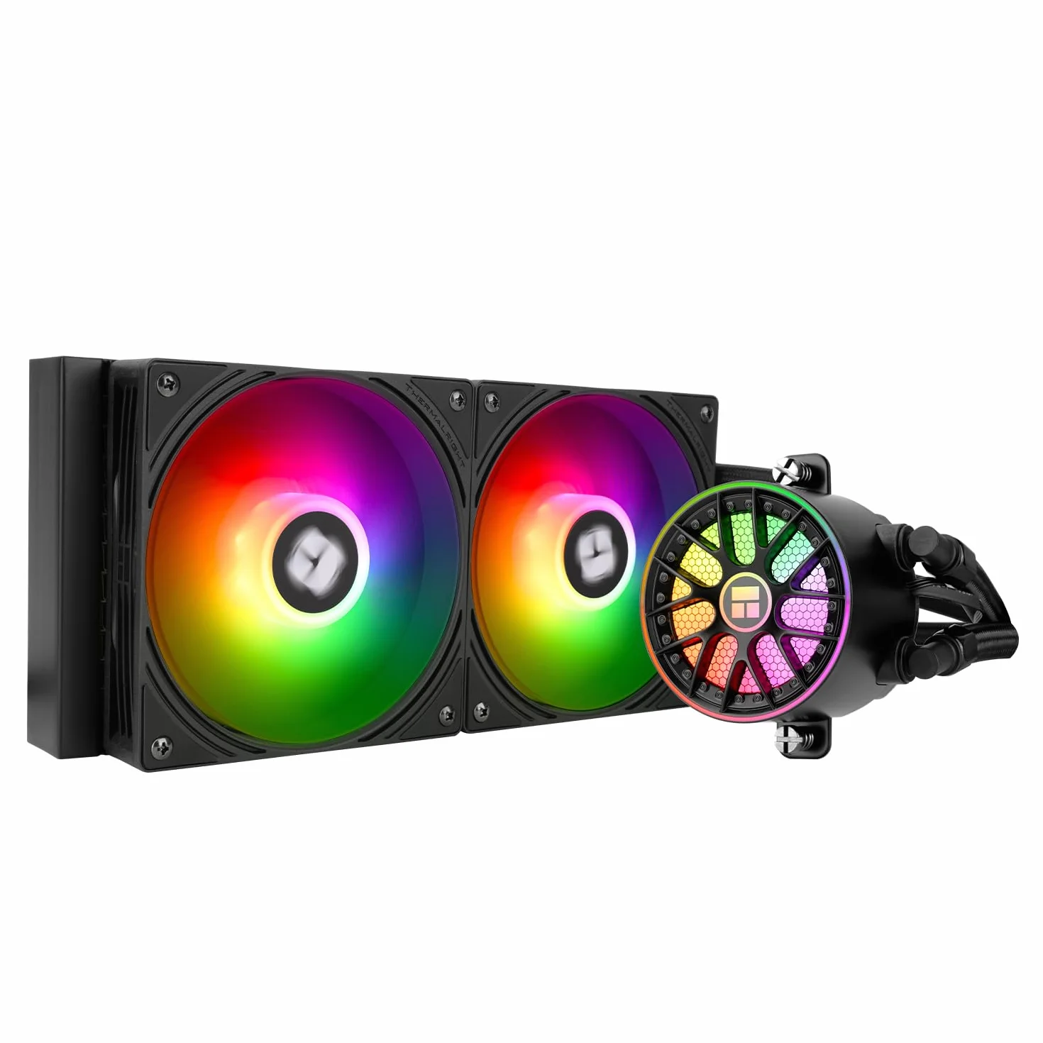 TR-Thermalright AQUA ELITE 240 V6 ARGB - Radiatore CPU liquido, 240mm Raffreddamento Aio, doppia ventola PWM ARGB, per AM4/AM5, Intel LGA1851/1700/115x/1200 (Nero)