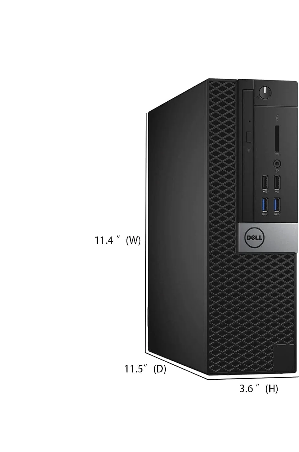 Dell Optiplex 3040 SFF Desktop, Intel Core i3-6100, 8 GB di RAM, SSD da 256 GB, Wi-FI, Bluetooth, tastiera QWERTY americana, Windows 11 Pro (ricondizionato)