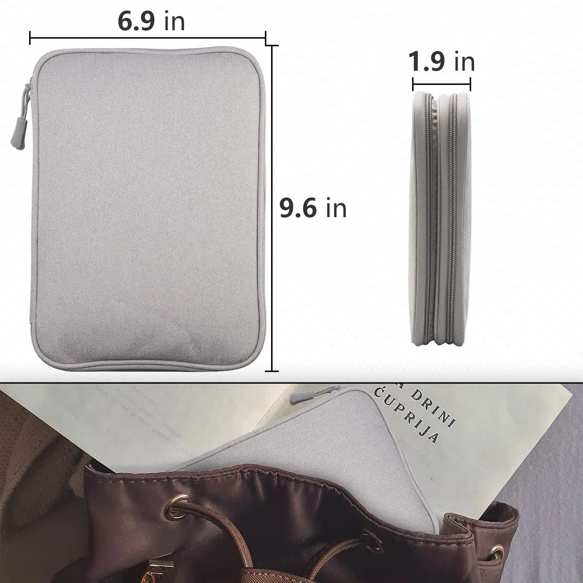 Teskyer Borsa Organizer Cavi, Impermeabile, Borsa Porta Accessori da Viaggio, Borsa Accessori Elettronici, Grigio