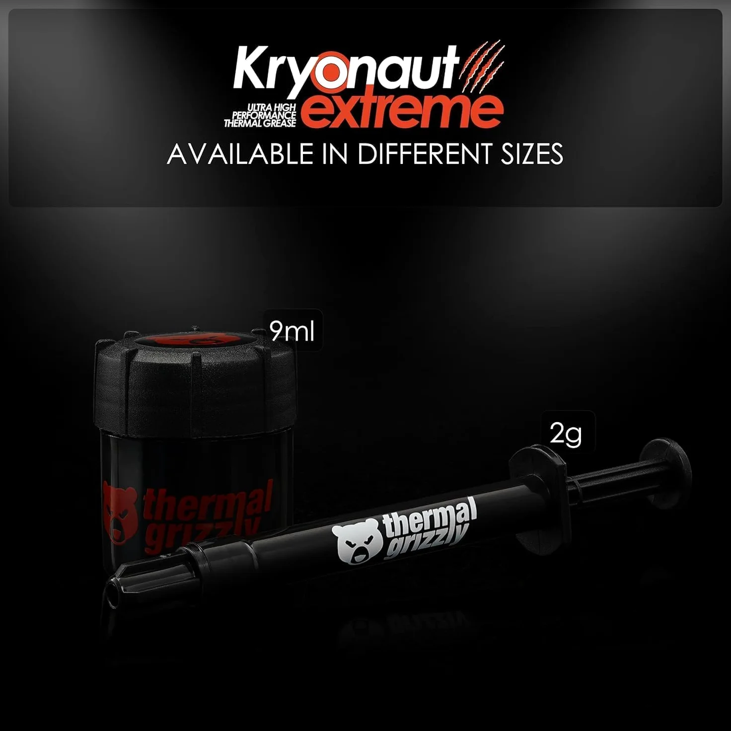 Thermal Grizzly Kryonaut Extreme - 6 grammi Combo - Pasta termica ad alte prestazioni con 12 salviette per la pulizia, 6 bagnate e 6 asciutte, per la massima conducibilità termica durante l'overclock