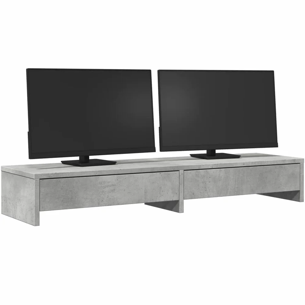 SupMonitor con Cassetti Grigio 100x27x15 cm in Truciolato,Dispositivi elettronici,Accessori per dispositivi elettronici,Accessori per Computer,Rialzi e Supporti per Computer,11.3kg-854673