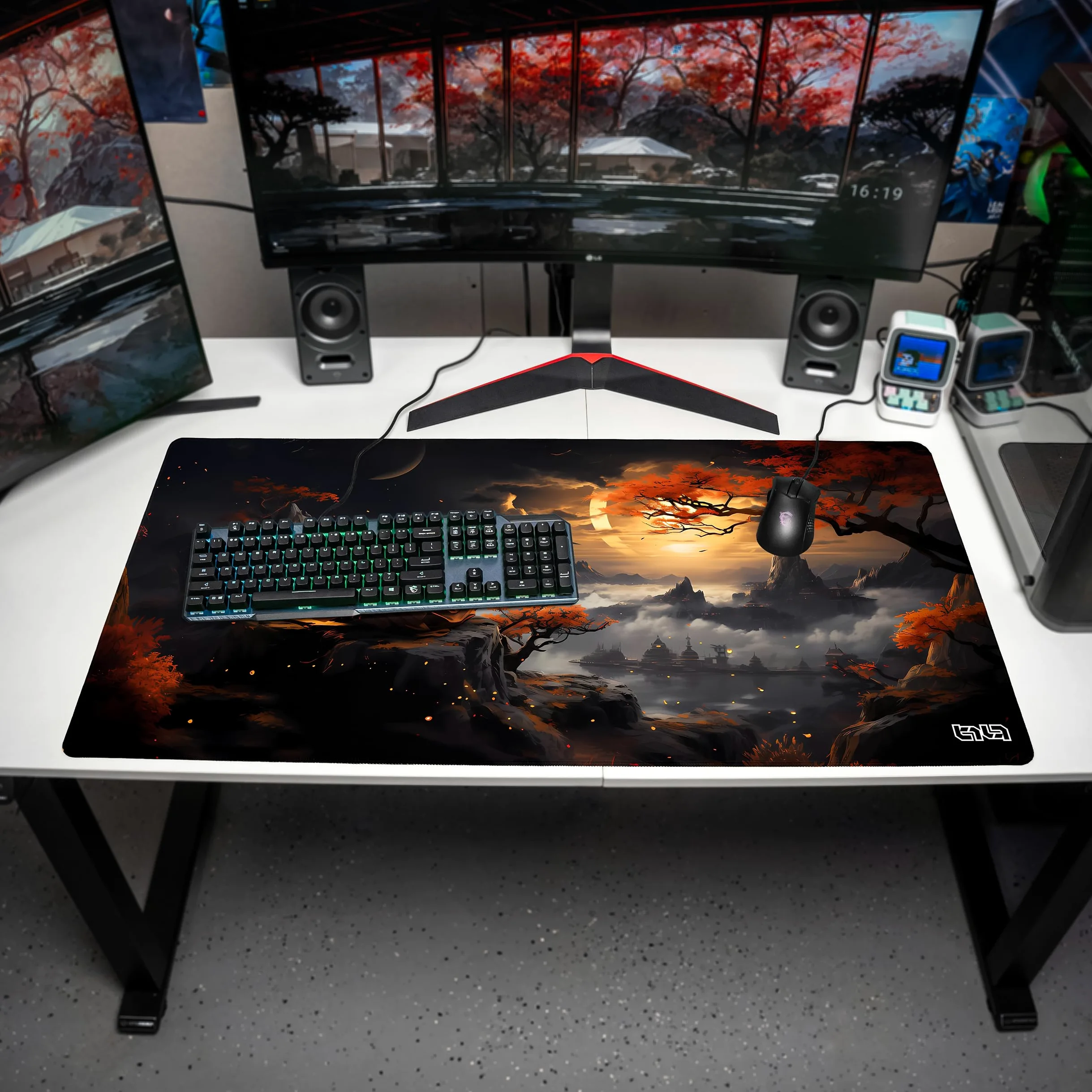 Tilt Tappetino Mouse XXL 100x50 cm | Antiscivolo Sottomano Scrivania | Impermeabile Tappetino Mouse Gaming | Accessori Scrivania Ufficio e PC | Tappetino Scrivania Grande (Monk's Zen)