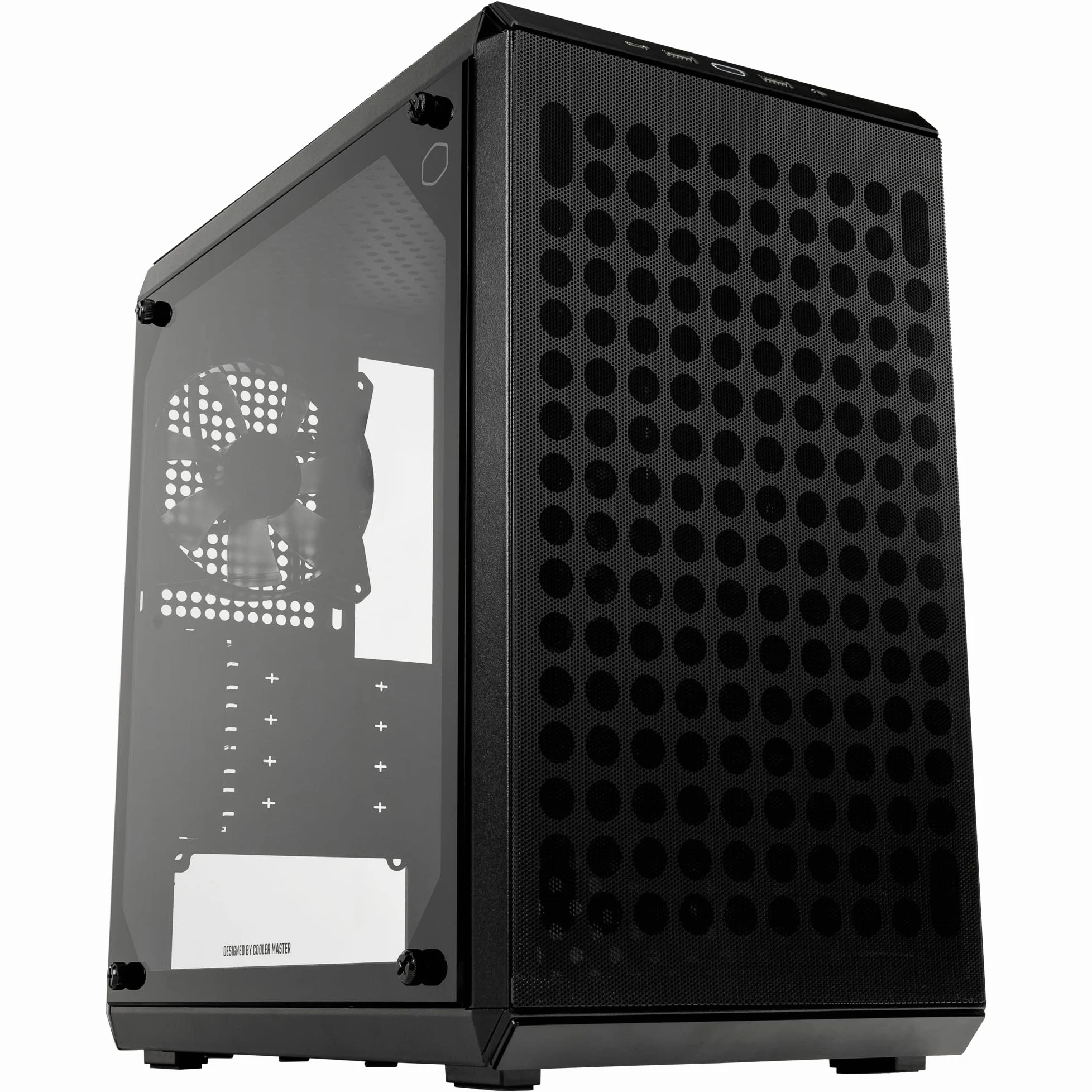 Cooler Master MasterBox Q300L V2 - Case mini-tower mATX, 1 ventola posteriore 120mm, pannello vetro temperato, routing pulito, opzioni raffreddamento multiple e USB 3.2 Gen 2x2 Type-C 20 GB/s